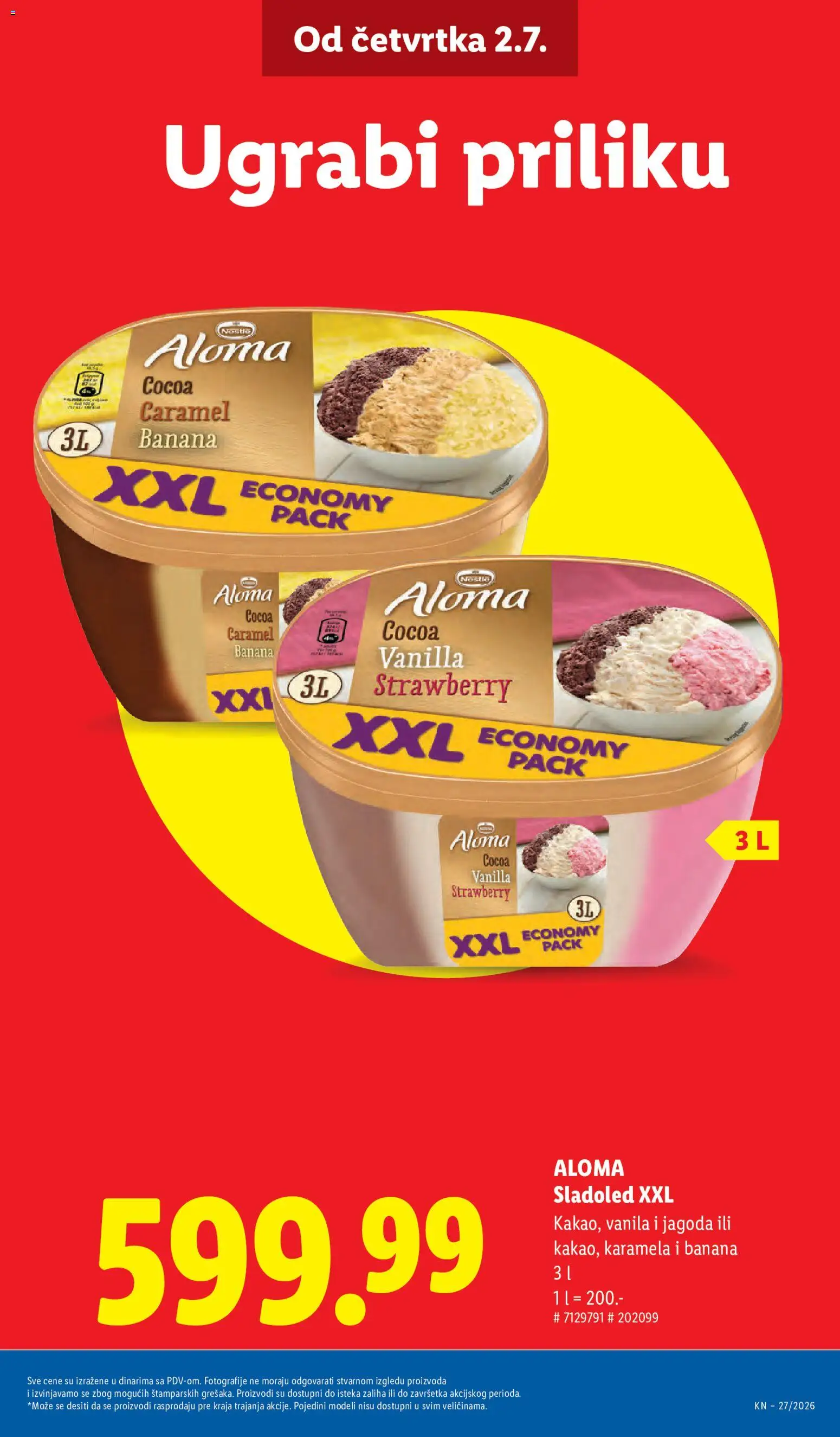Lidl katalog - važi od 02.07.2026 | Strana: 7 | Proizvode: Banana, Sladoled, Jagoda