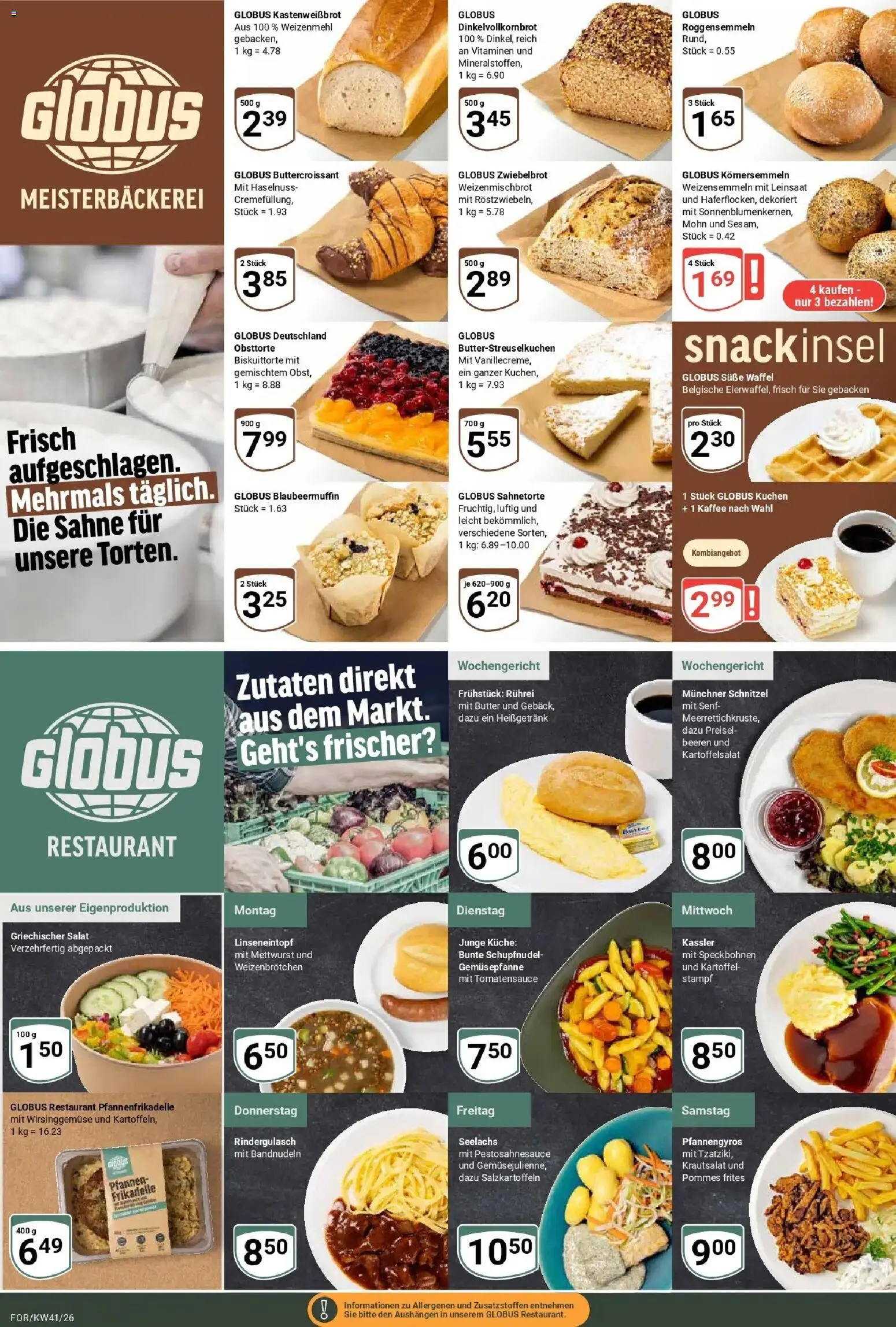 Globus Prospekt Forchheim (ab 05.10.2026) » Angebote online | Seite: 7 | Produkte: Kaffee, Küche, Kuchen, Sahne