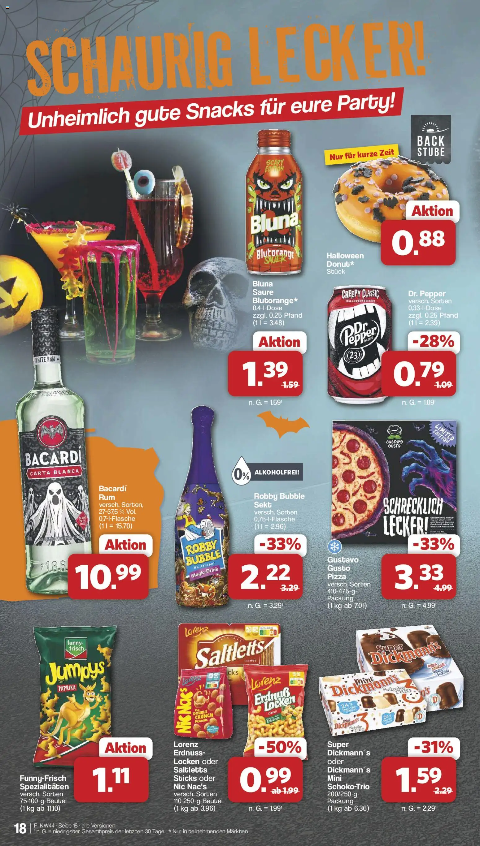 Famila Nordwest Prospekt – gültig ab 26.10.2026 | Seite: 18 | Produkte: Bacardi, Rum, Paprika, Pizza