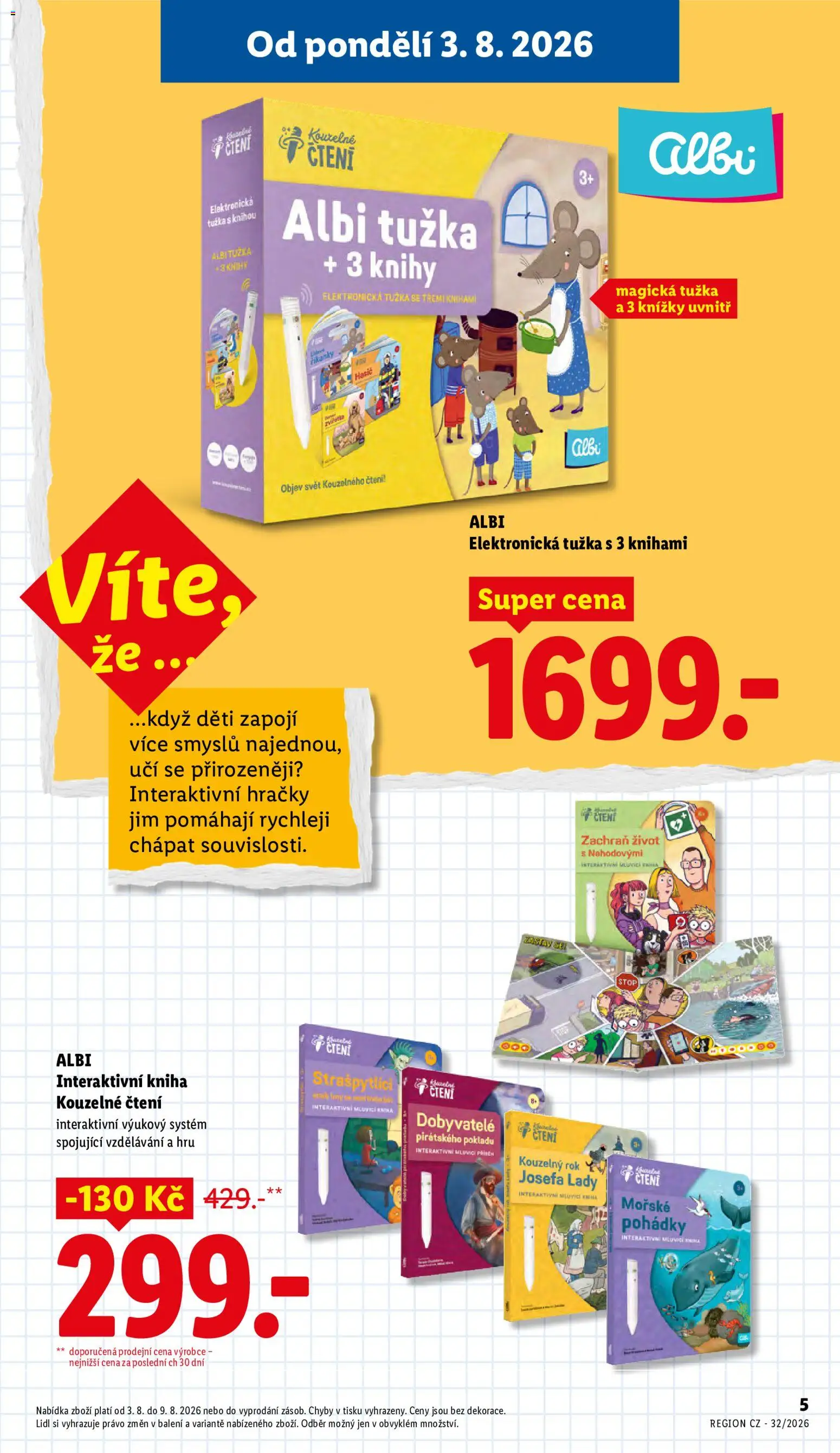 Lidl leták - Škola od 04.08.2026 | Strana: 5 | Produkty: Kniha, Hračky, Tužka