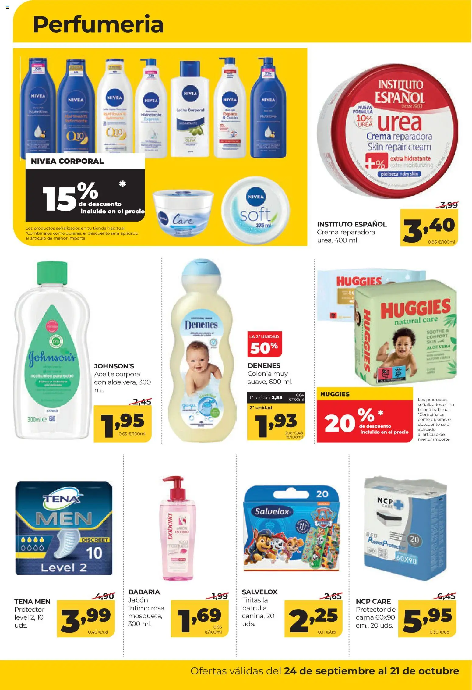 Alimerka folleto Asturias │ válido desde el 24/09/2026 | Página: 46 | Productos: Colonia, Aceite, Crema, Aceite corporal