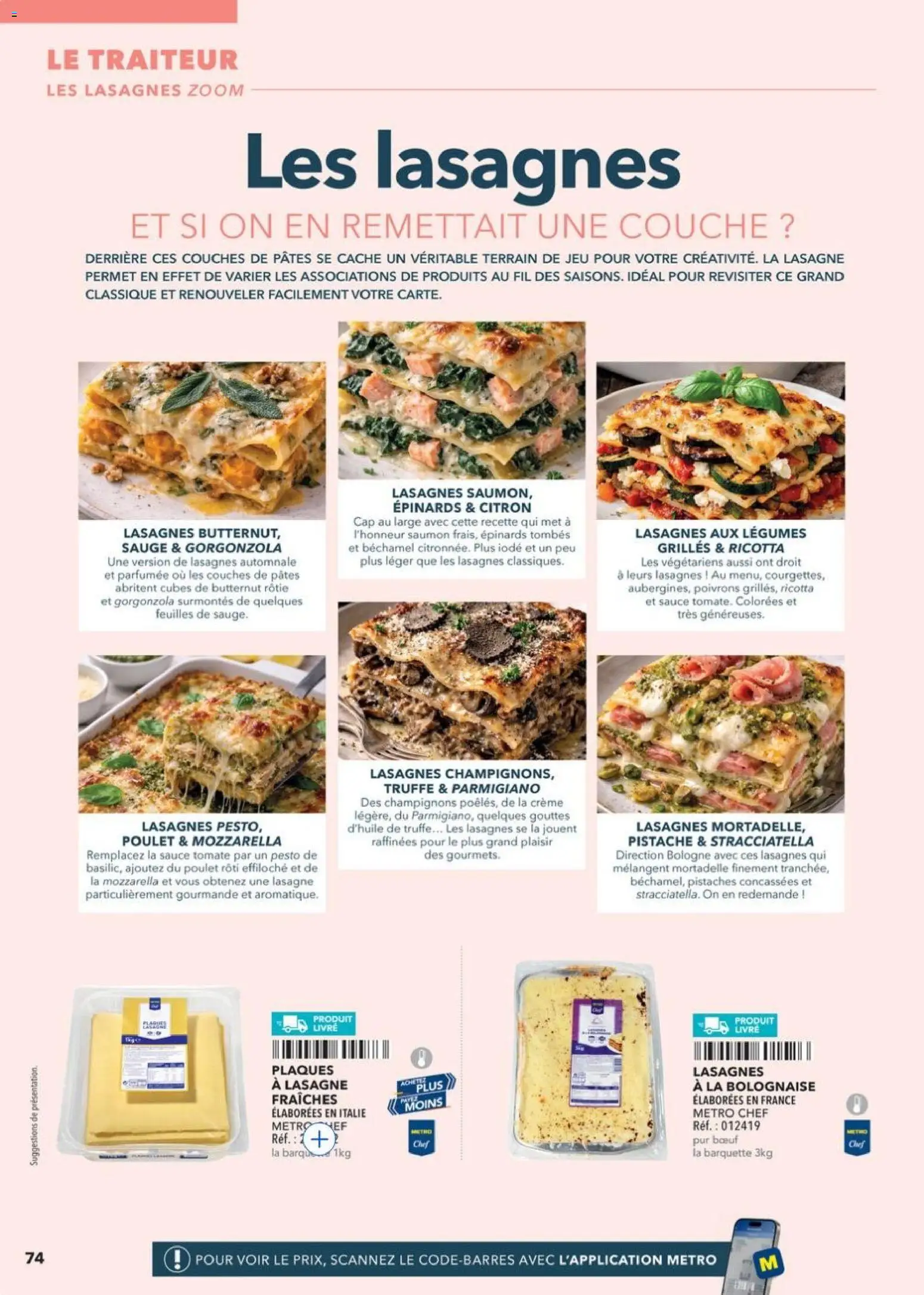 {H1} | Page: 74 | Produits: Pesto, Ricotta, Pâtes, Saumon