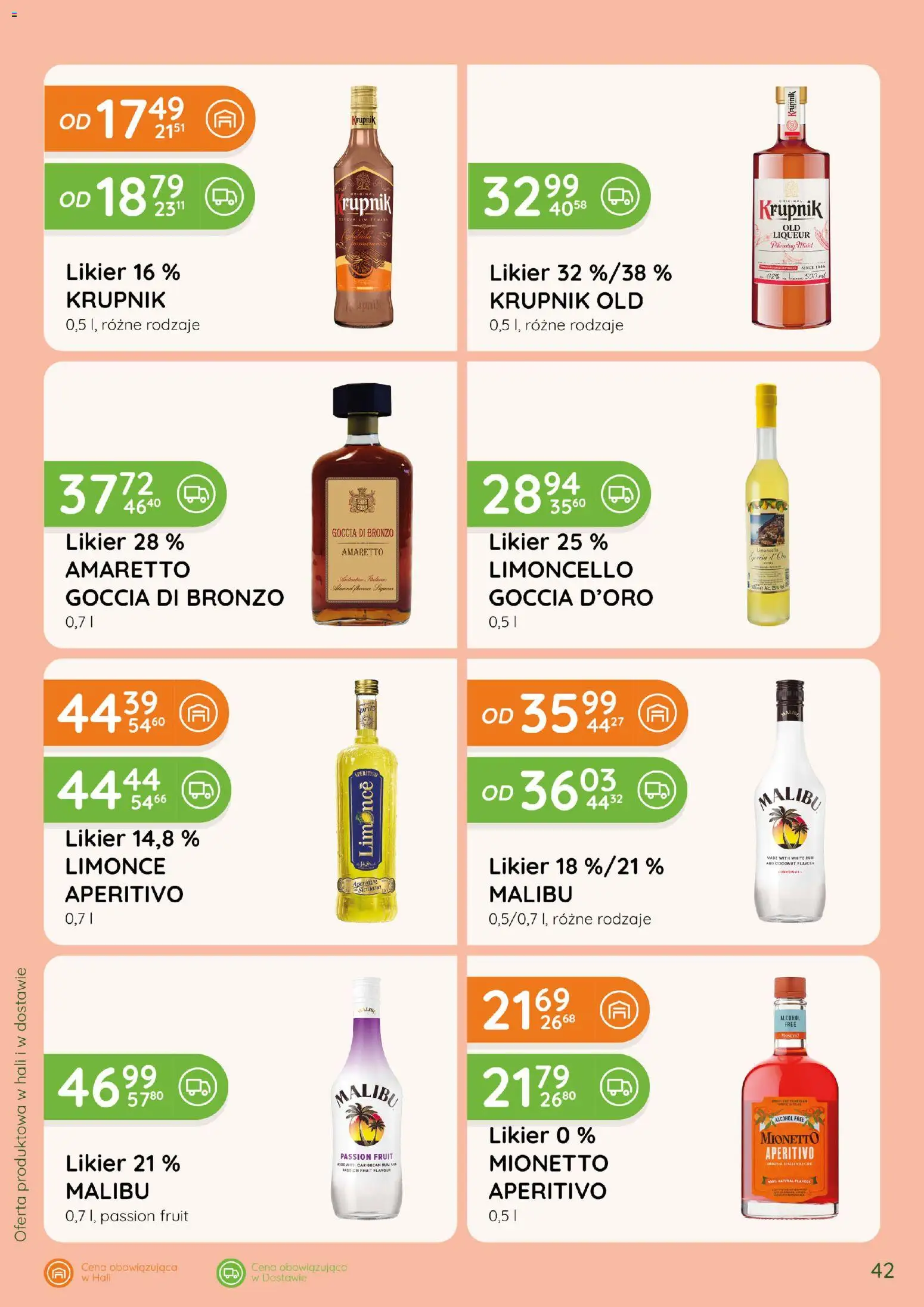 Eurocash gazetka - Katalog Alkoholowy od 01.10.2026 | Strona: 42 | Produkty: Krupnik, Malibu, Limoncello, Rum