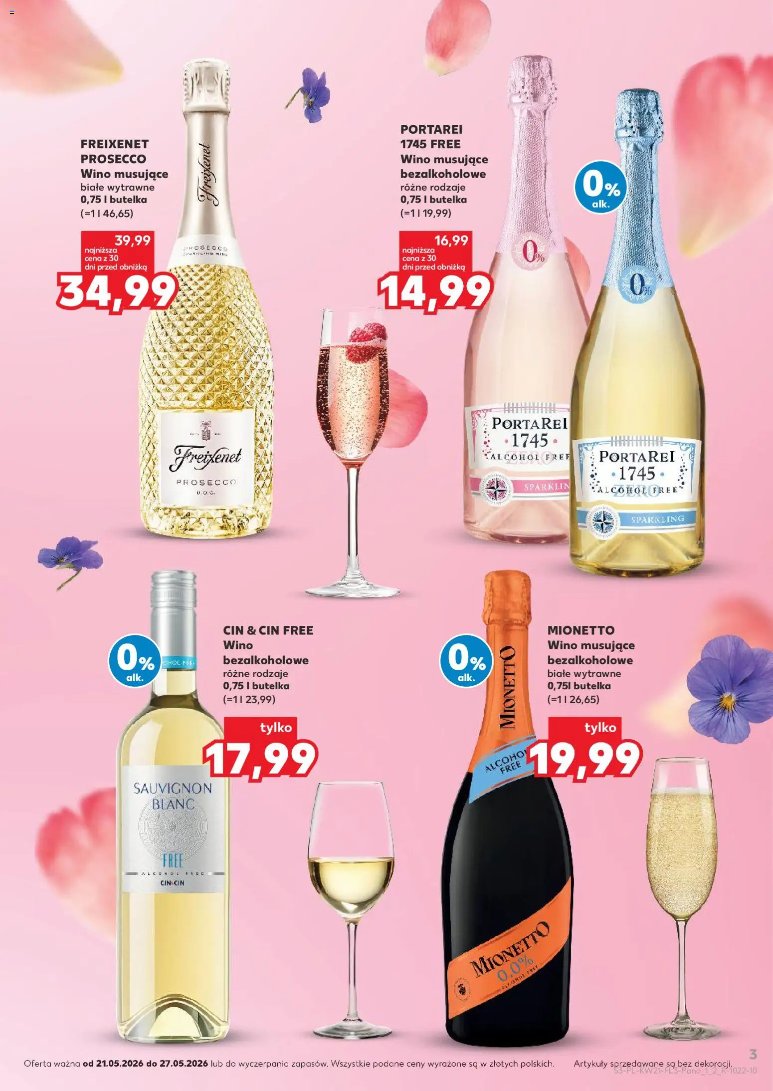 Kaufland Polsko leták - Barek od 21.05.2026 | Strana: 3 | Produkty: Prosecco, Mionetto