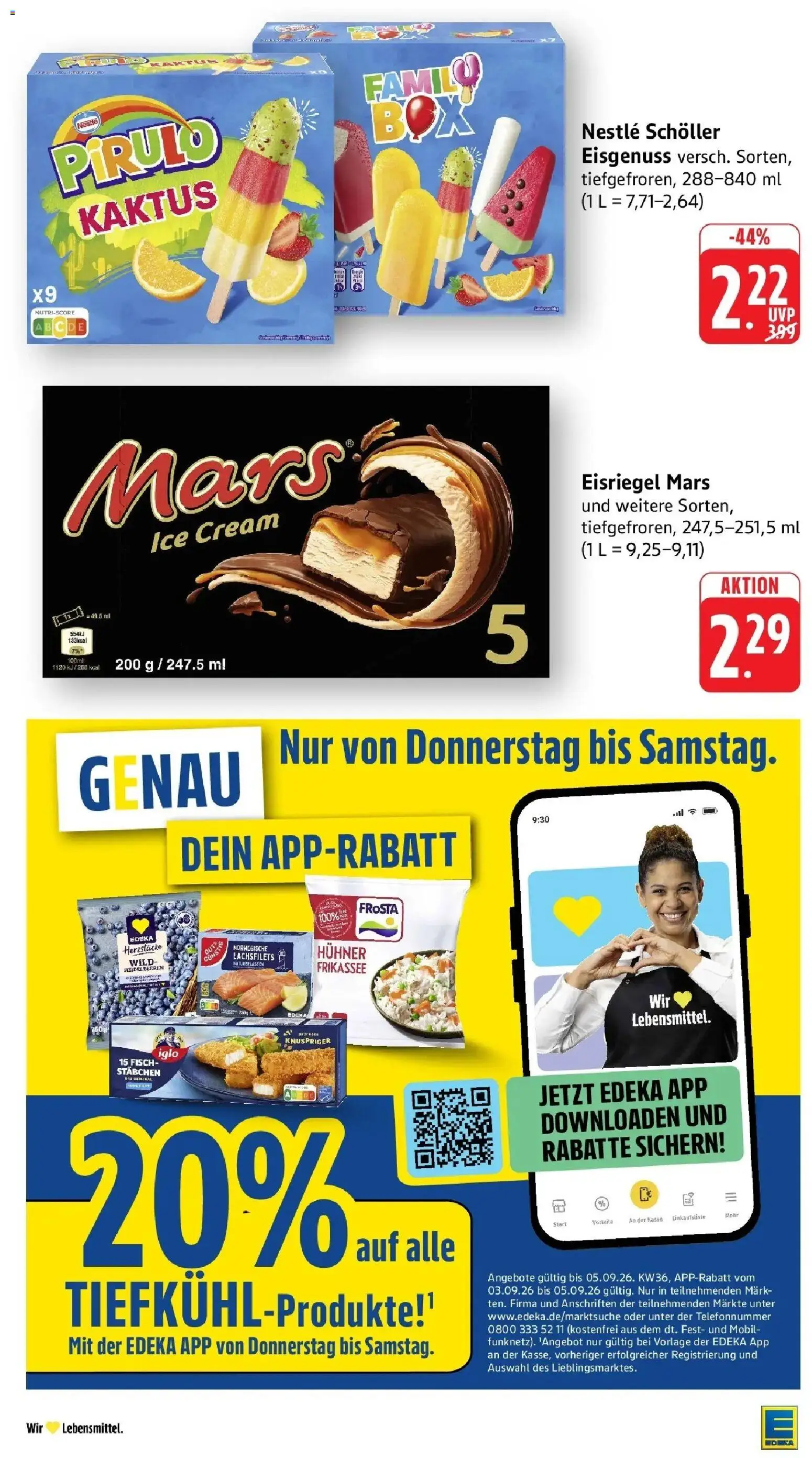 Edeka Prospekt Vaihingen-Kleinglattbach (ab 31.08.2026) » Angebote Online | Seite: 21 | Produkte: Mars, Frosta, Heidelbeeren, Fisch