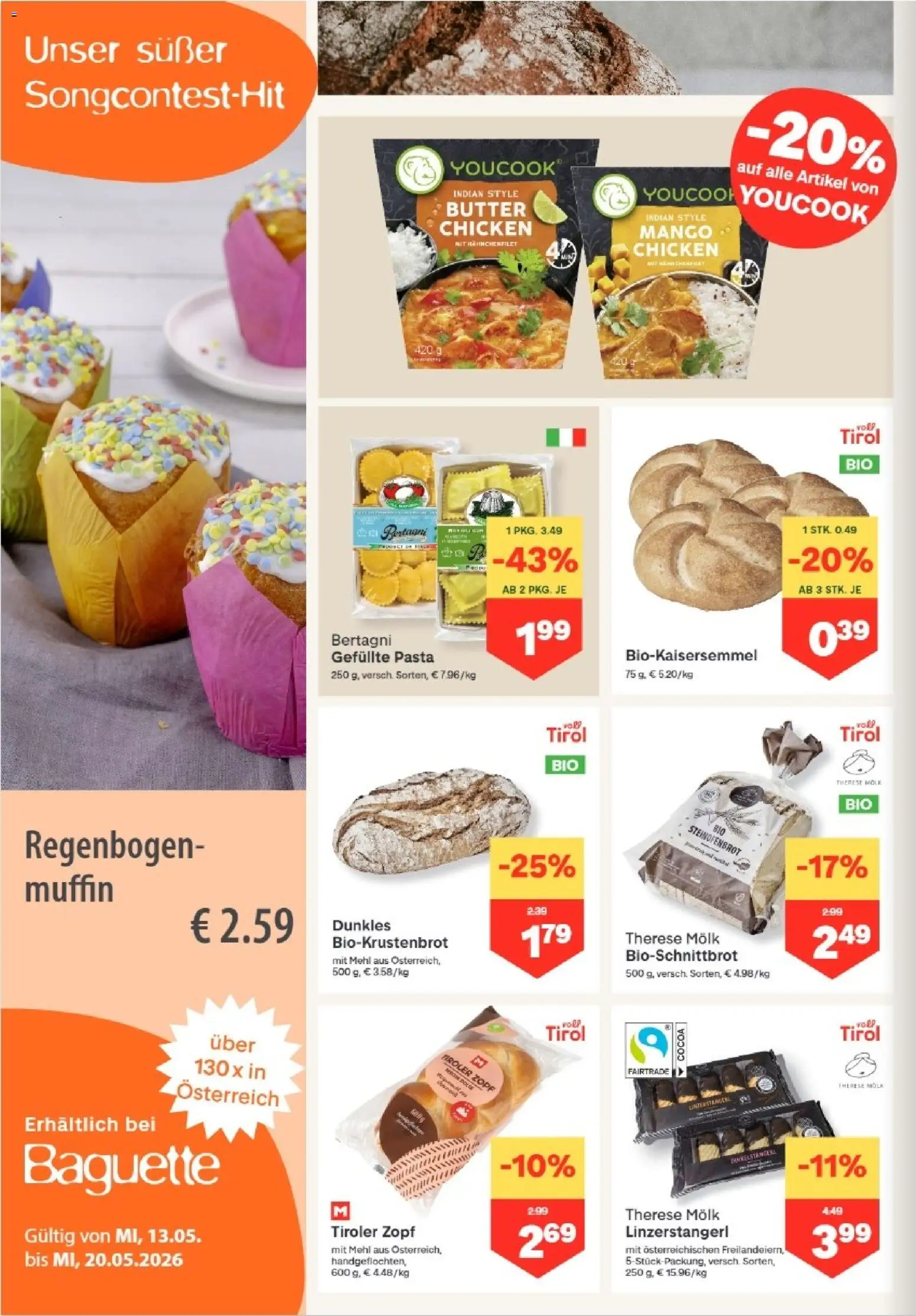 MPREIS Lenzing gültig ab 13.05.2026 | Seite: 4 | Produkte: Pasta, Mango, Jääkaappipakastin, Butter