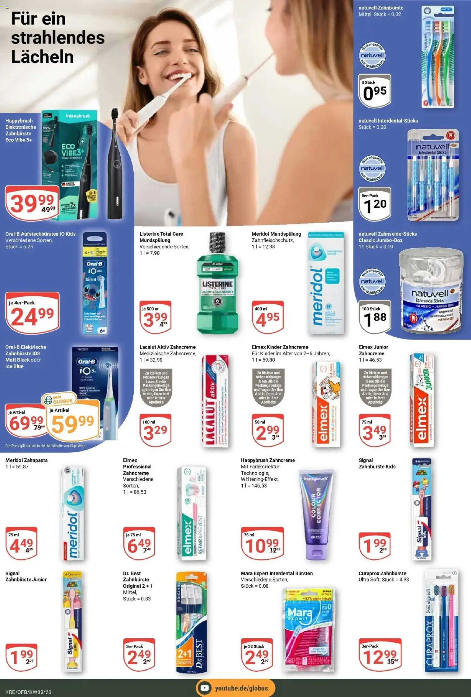 Globus Prospekt Krefeld (ab 14.09.2026) » Angebote online | Seite: 18 | Produkte: Box, Zahnbürste, Pasta, Listerine