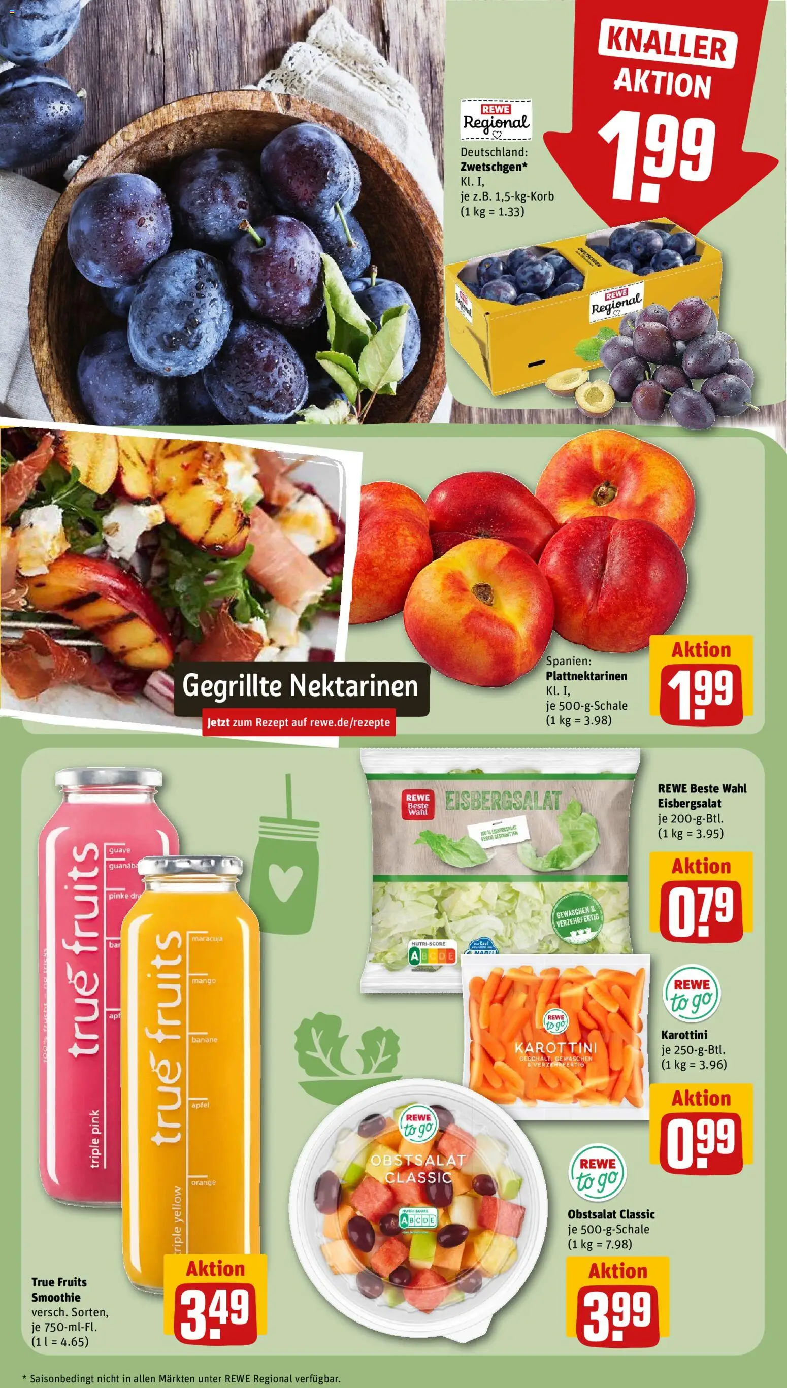 Rewe ihr Kaufpark Prospekt – gültig ab 17.08.2026 | Seite: 4 | Produkte: Nektarinen, Äpfel, Eisbergsalat