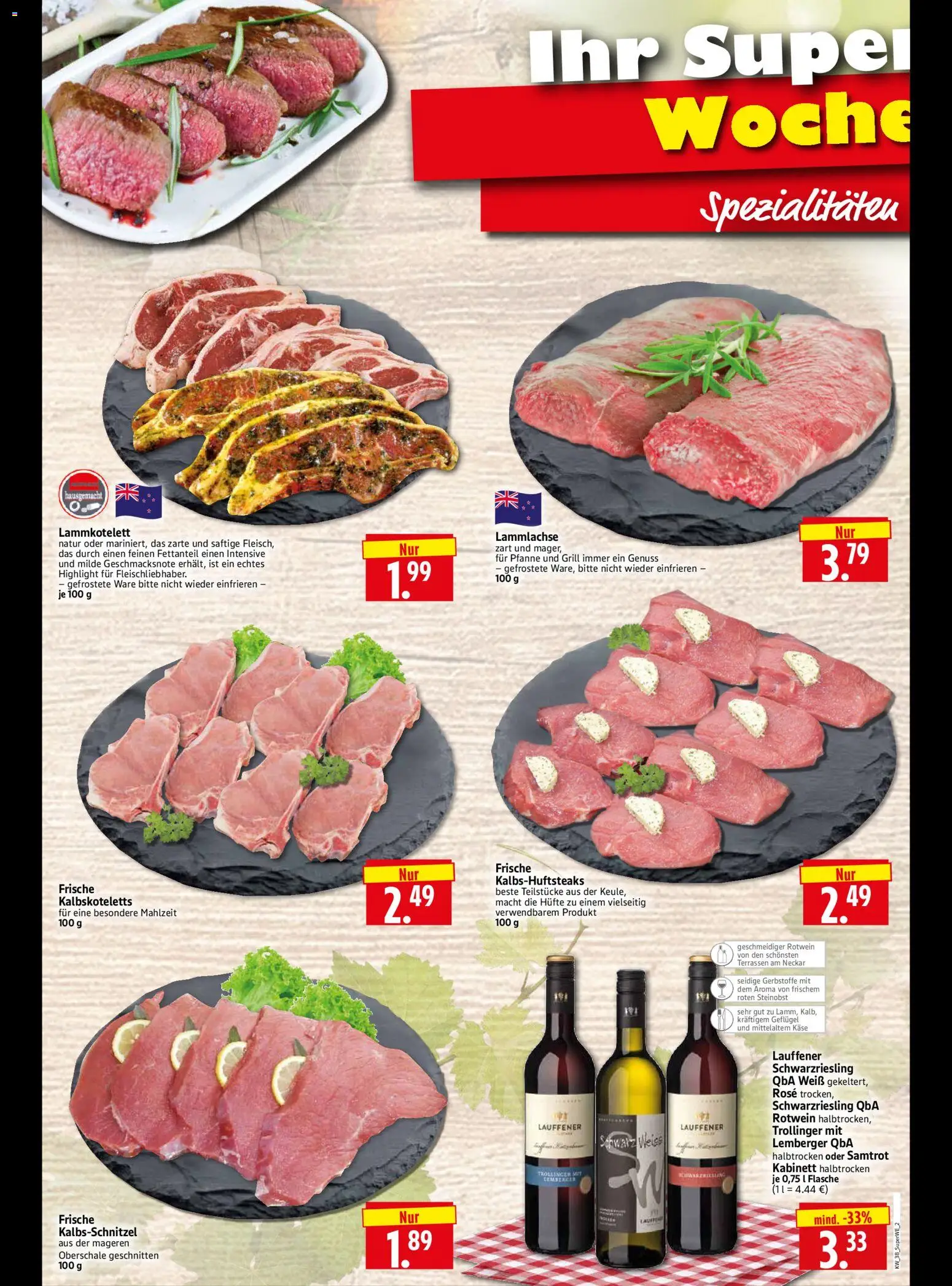 HERKULES Sonderbeilage – gültig ab 17.09.2026 | Seite: 2 | Produkte: Grill, Käse, Rotwein, Spezialitäten