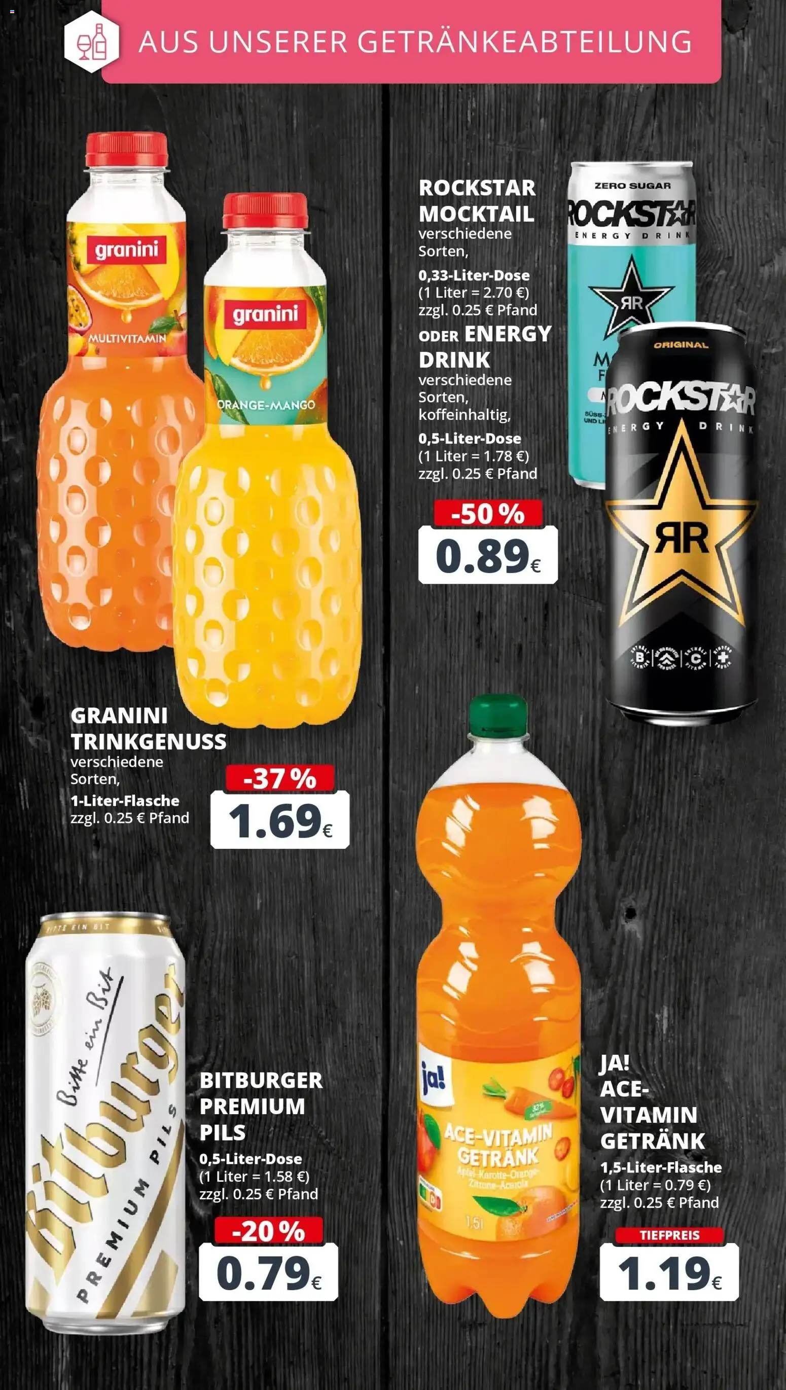 REWE Prospekt ab 17.08.2026 zum Blättern » Angebote | Seite: 20 | Produkte: Energy, Pils, Zitrone, Granini