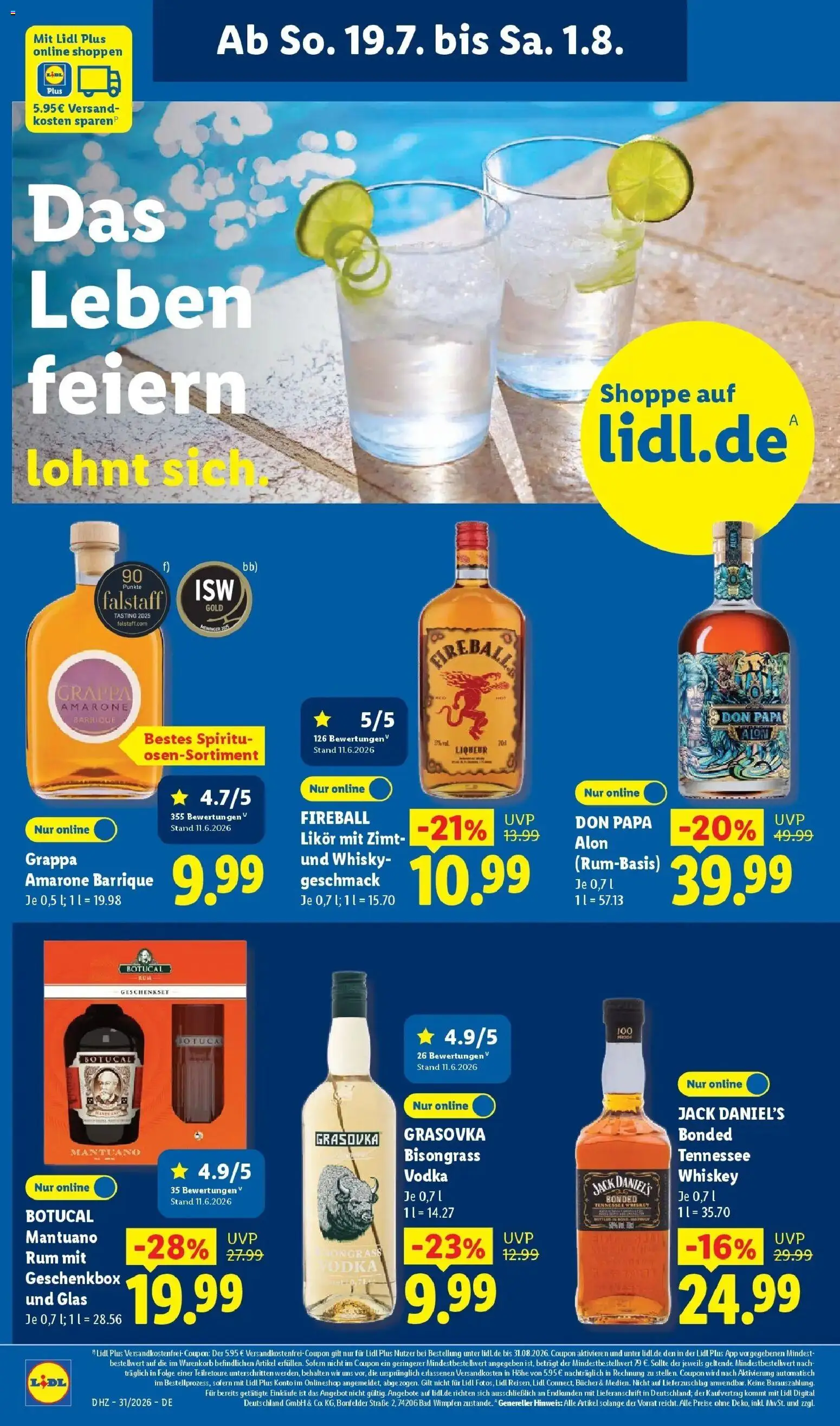 Lidl Prospekt Zülpich – gültig ab 27.07.2026 | Seite: 26 | Produkte: Rum, Bad, Jack Daniel's, Vodka