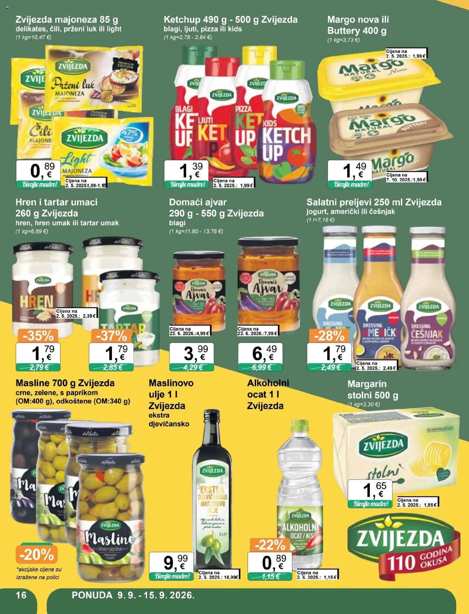 KTC katalog | vrijedi od 09.09.2026 | Stranica: 16 | Proizvodi: Alkoholni ocat, Margarin, Luk, Čili