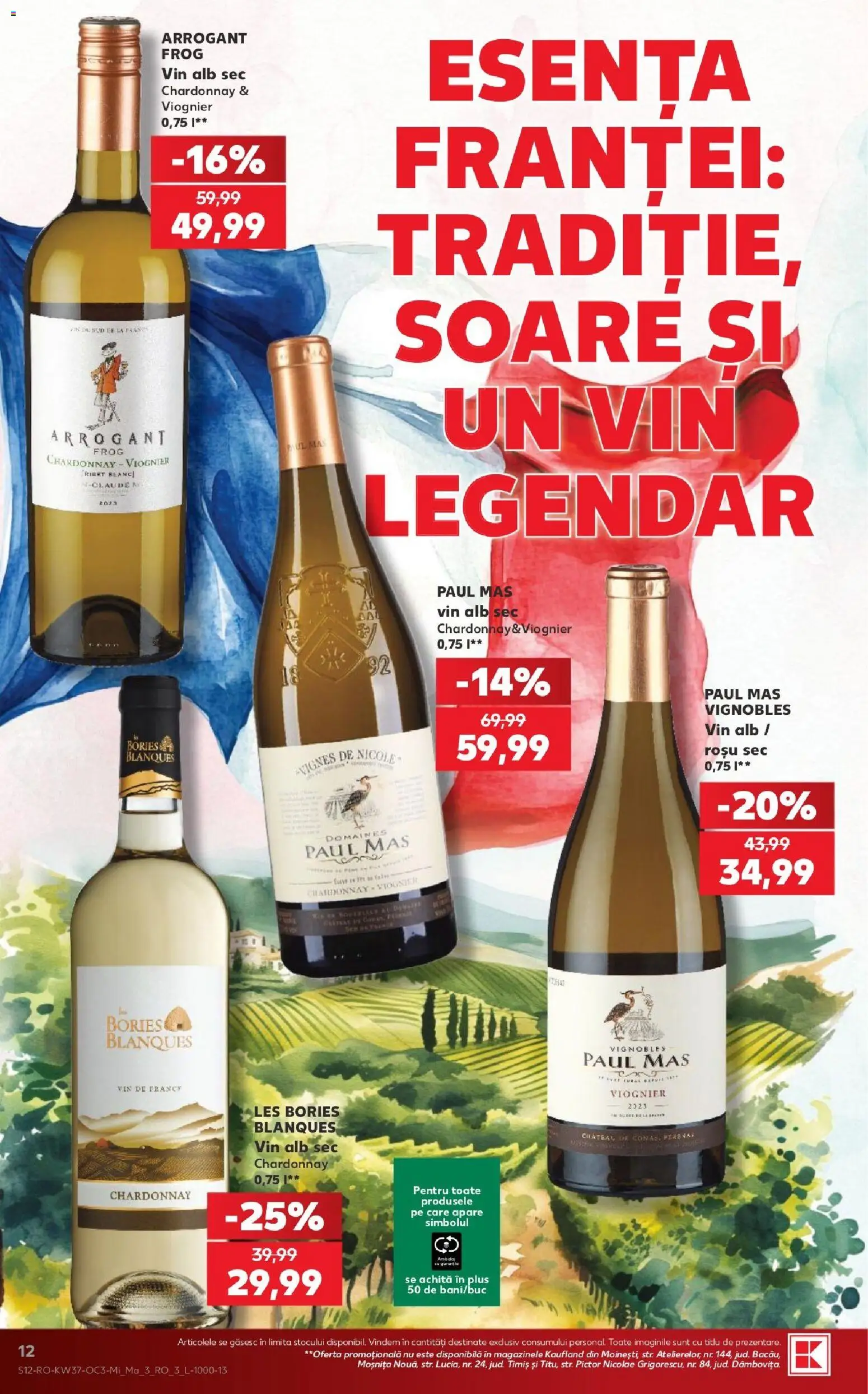 Noul catalog Kaufland – valabil de la 09.09.2026 | Pagină: 12 | Produse: Vin alb, Vin, Plus