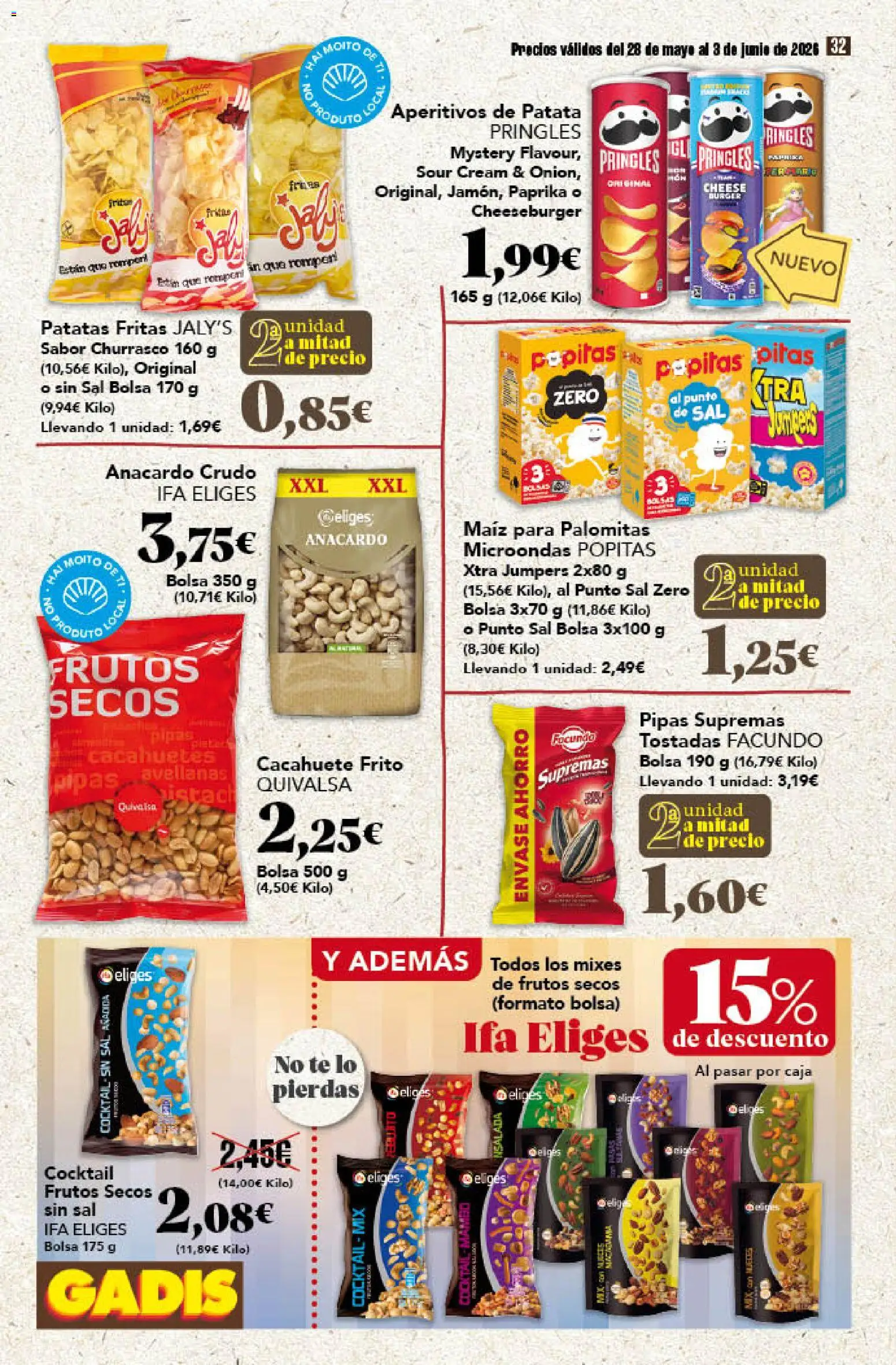 Gadis folleto │ válido desde el 28.05.2026 | Página: 32 | Productos: Frutos secos, Té, Bolsa, Caja