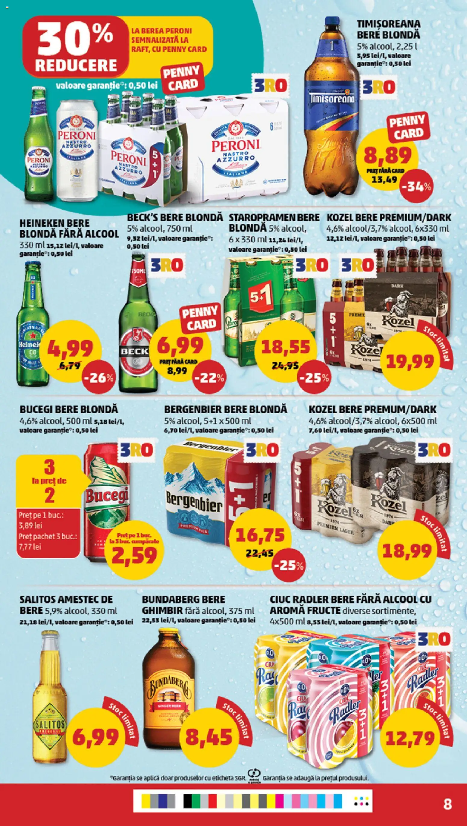 Noul catalog PENNY – valabil de la 05.08.2026 | Pagină: 8 | Produse: Bere, Plastik Kulübe, Fructe