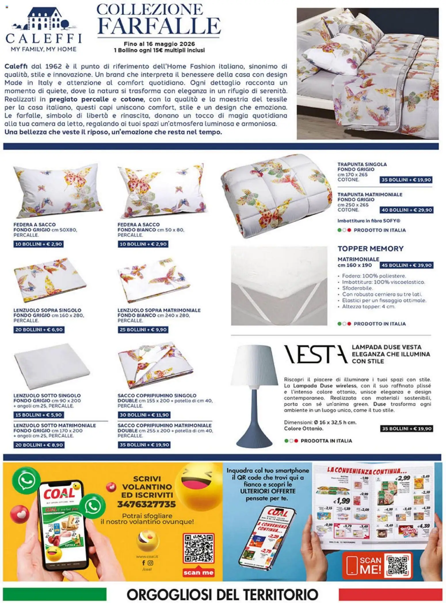 Volantino Coal del 07.05.2026 | Pagina: 20 | Prodotti: Trapunta, Smartphone, Lampada, Elastici