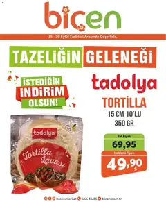 15 Eylül 2026 tarihinden itibaren geçerli olan Biçen Market kataloğu önizlemesi