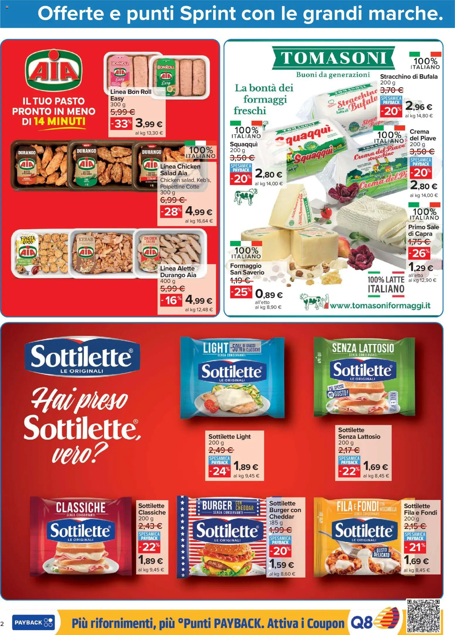Volantino Carrefour del 16.06.2026 | Pagina: 2 | Prodotti: Crema, Sale, Mozzarella, Stracchino