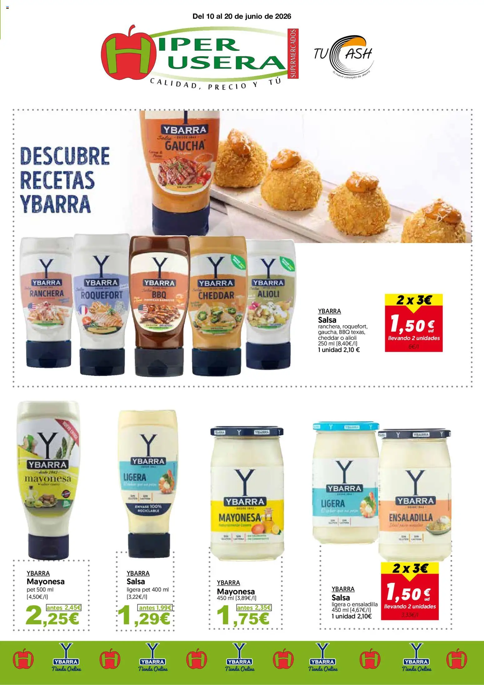 Hiper Usera folleto │ válido desde el 10.06.2026 | Página: 1 | Productos: Ensaladilla, Οθόνη προβολής
