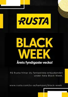 Rusta - Black Friday förhandsinformation - Förhandsvisning av reklamblad från butik Rusta aktuell från 19/10/2026