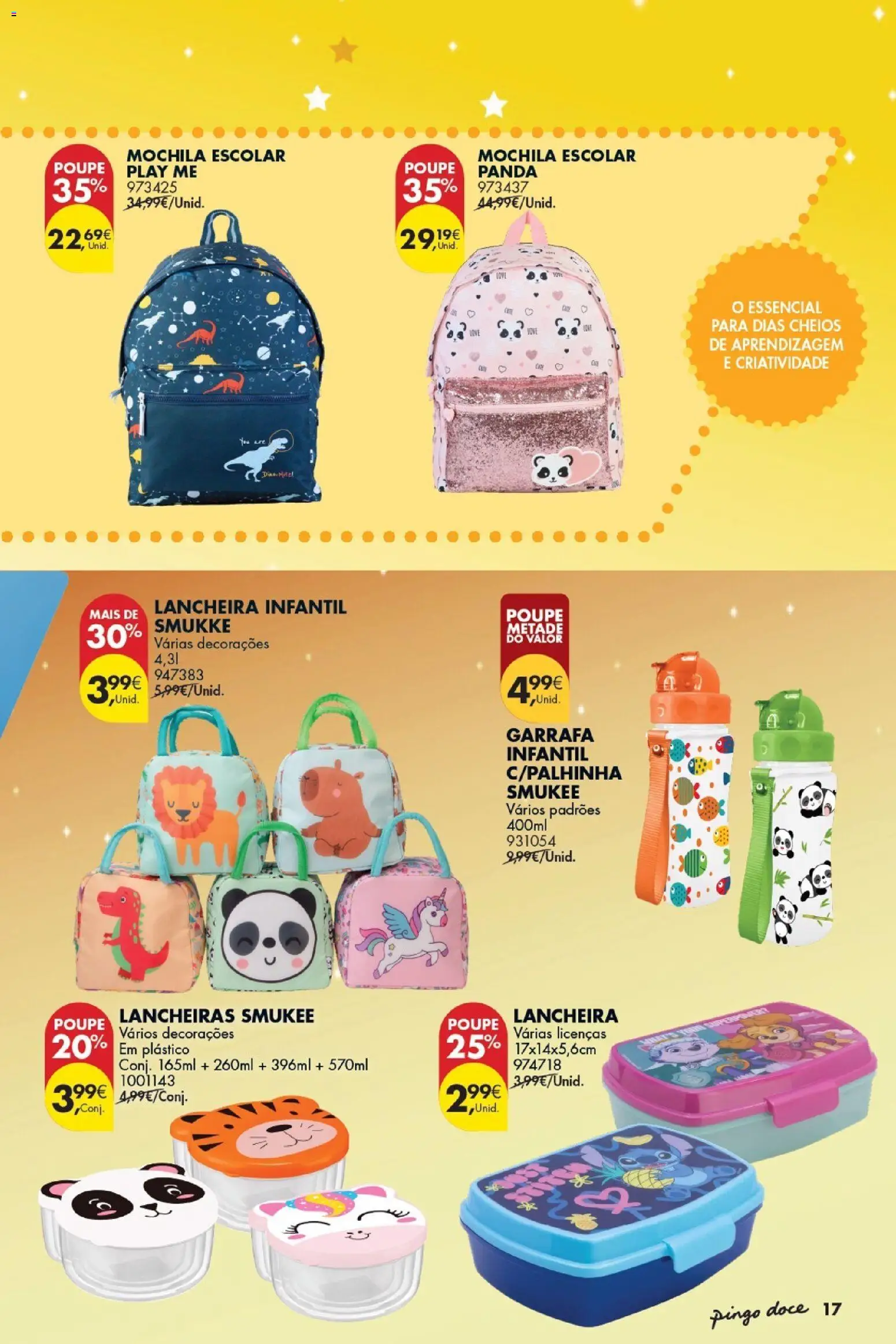 Pingo Doce Folheto Bazar Dia da Criança │ válido de 19.05.2026 | Página: 17 | Produtos: Mochila