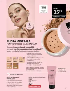 Ofertele Avon valabile de la 01.06.2026 | Pagină: 43 | Produse: Bază de machiaj, Machiaj, Pudră