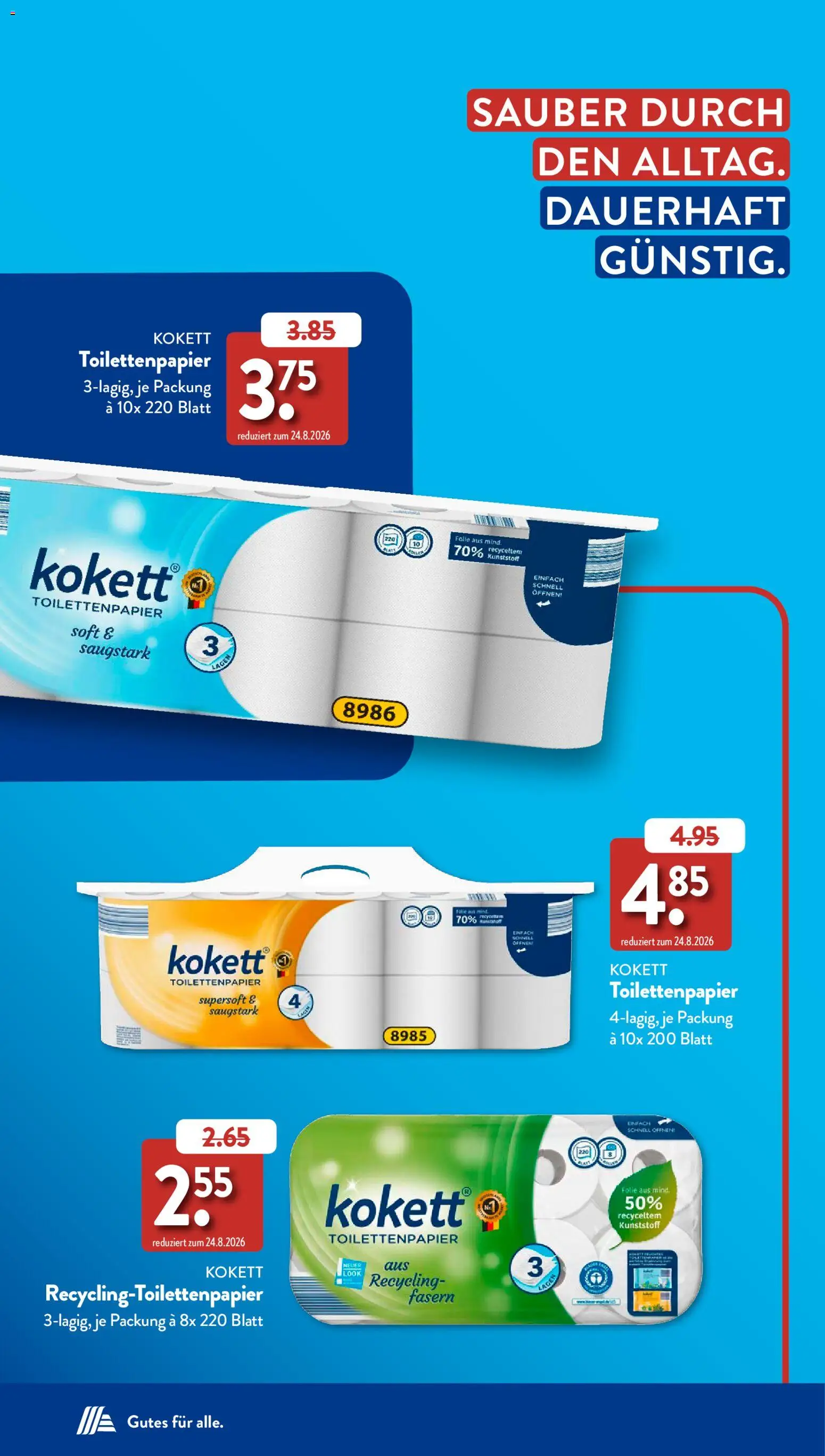 Aldi Süd Sonderprospekt – gültig ab 24.09.2026 | Seite: 10 | Produkte: Toilettenpapier