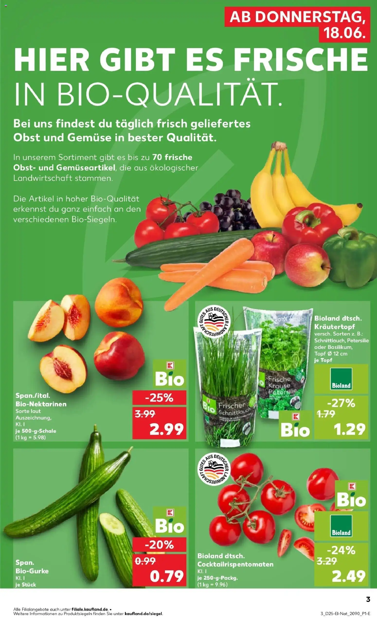 Kaufland Prospekt Mittweida – gültig ab 18.06.2026 | Seite: 3 | Produkte: Gemüse, Obst, Petersilie