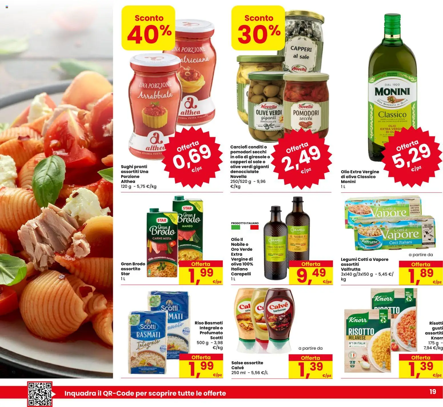 Volantino Eurospar del 29/10/2026 | Pagina: 19 | Prodotti: Legumi, Riso Basmati, Olive, Pomodori