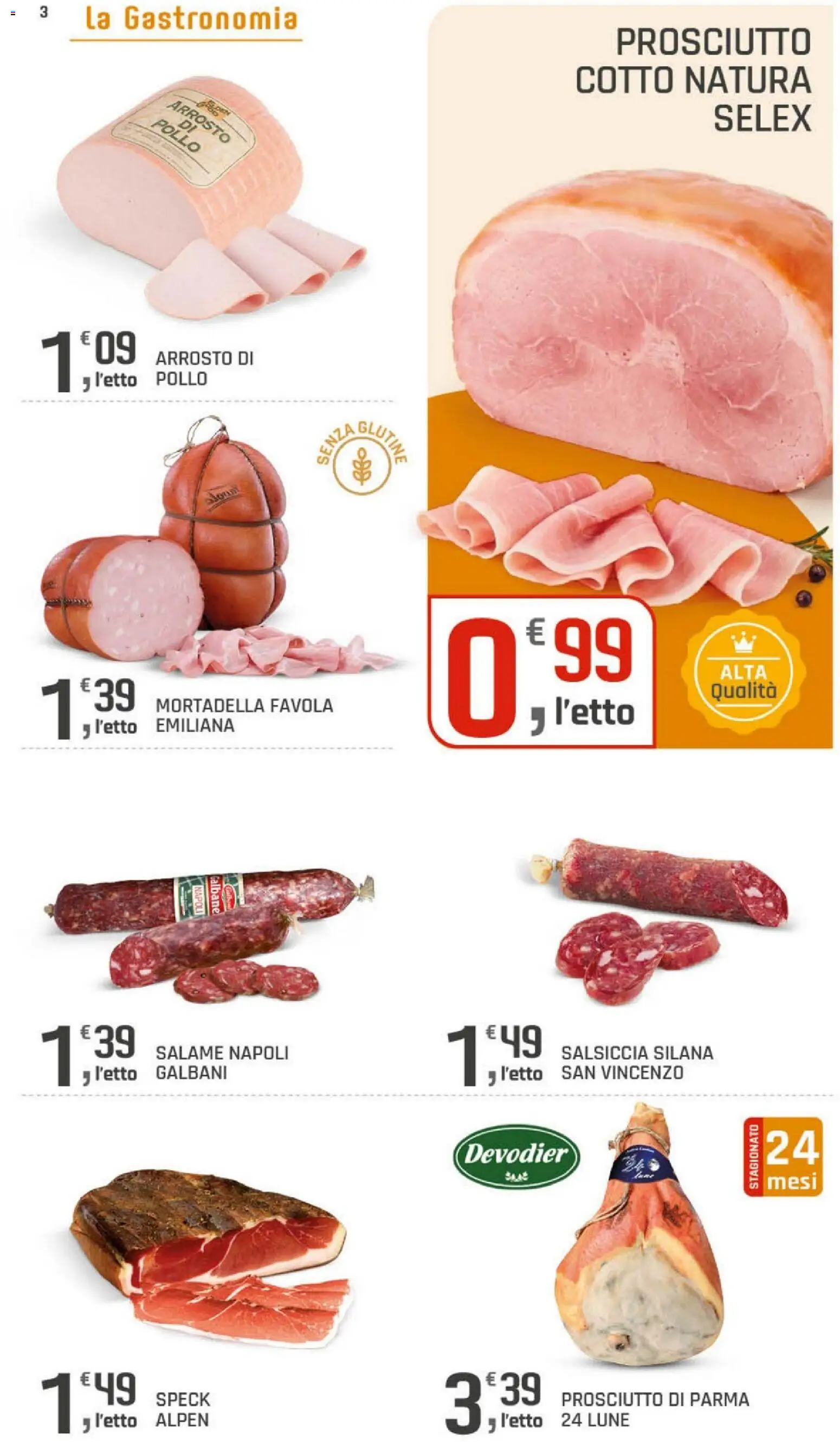 Volantino DOK del 20/08/2026 | Pagina: 3 | Prodotti: Speck, Arrosto, Prosciutto Cotto, Pollo