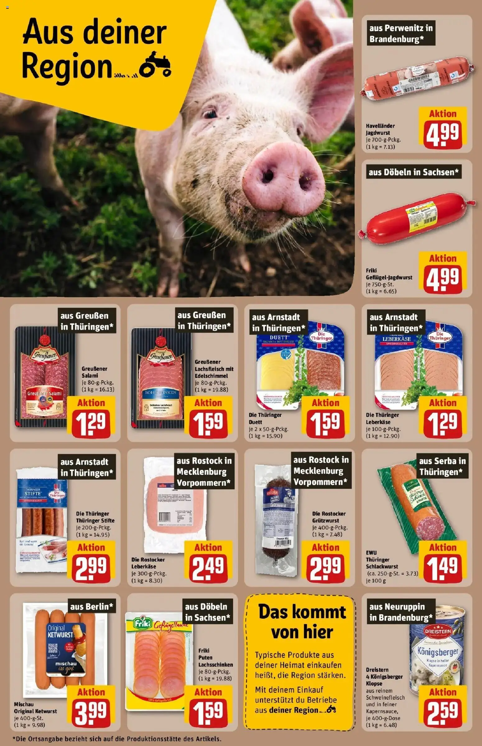 REWE Prospekt ab 26.10.2026 zum Blättern » Angebote | Seite: 26 | Produkte: Salami, Schweinefleisch, Leberkase