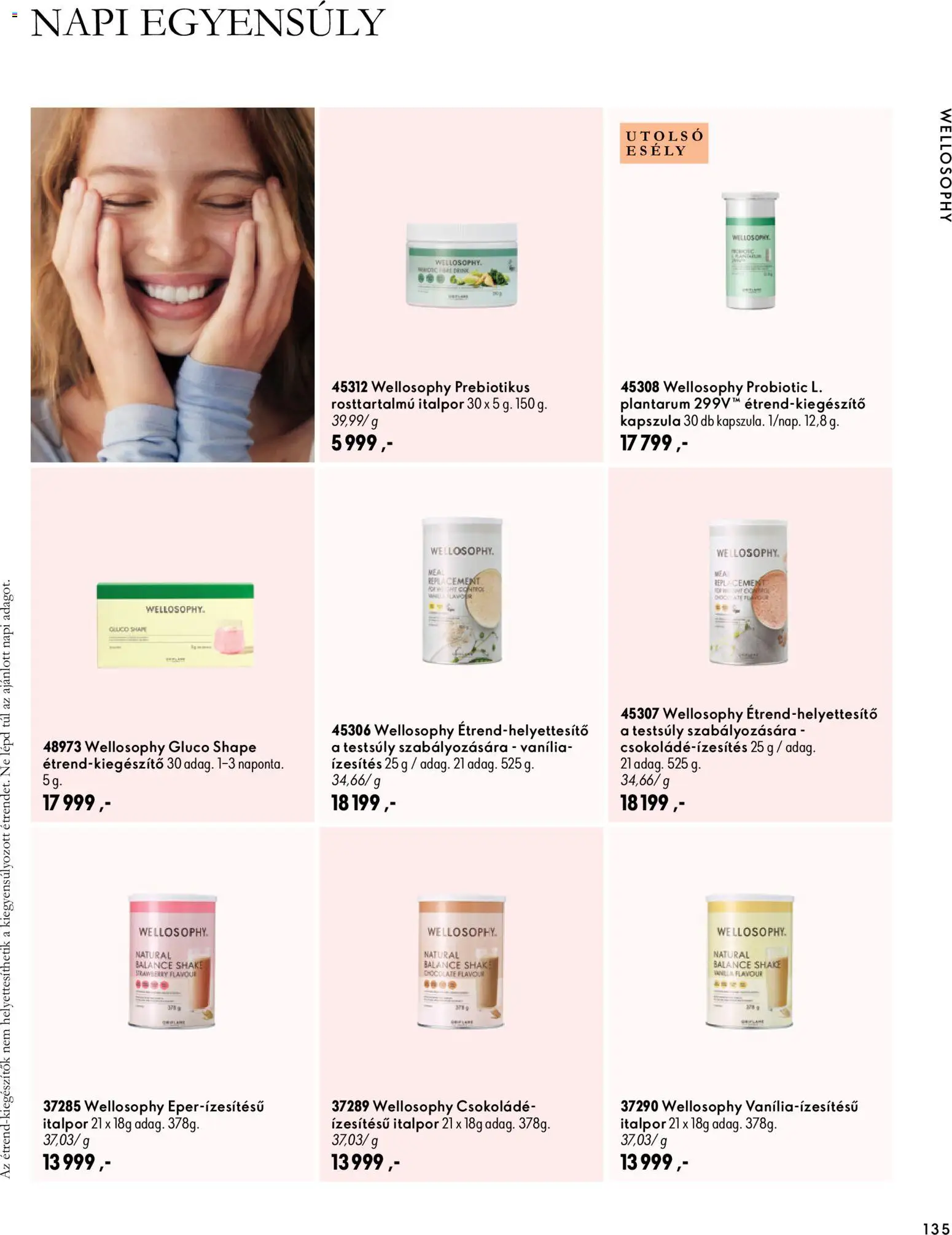 Oriflame akciós ujság - amely érvényes a következő dátumtól: 2026.11.11. | Oldal: 135 | Termékek: Kapszula, Vanília, Csokoládé, Italpor