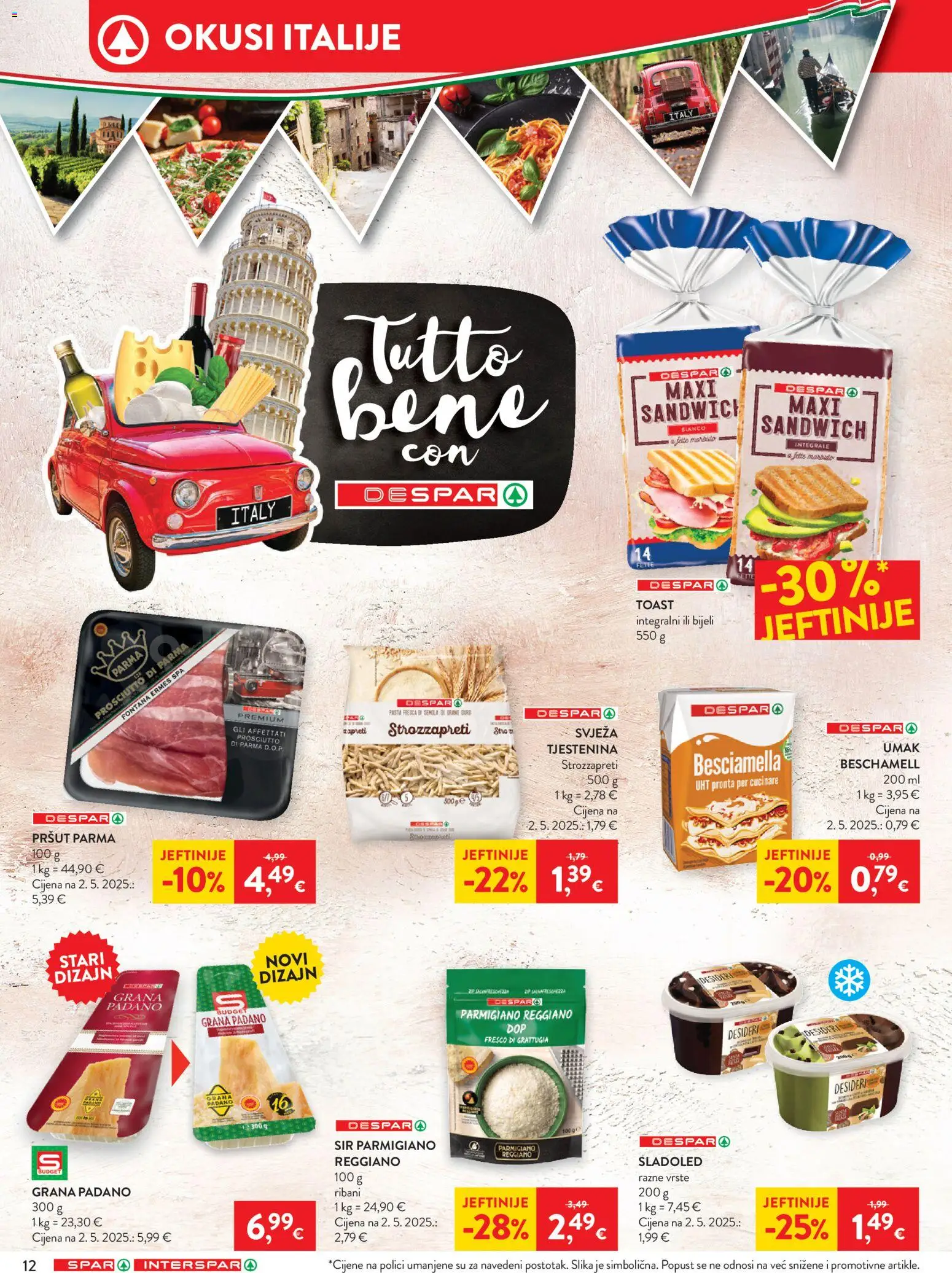 Spar katalog | vrijedi od 19.08.2026 | Stranica: 14 | Proizvodi: Grana Padano, Sandwich, Sladoled, Umak