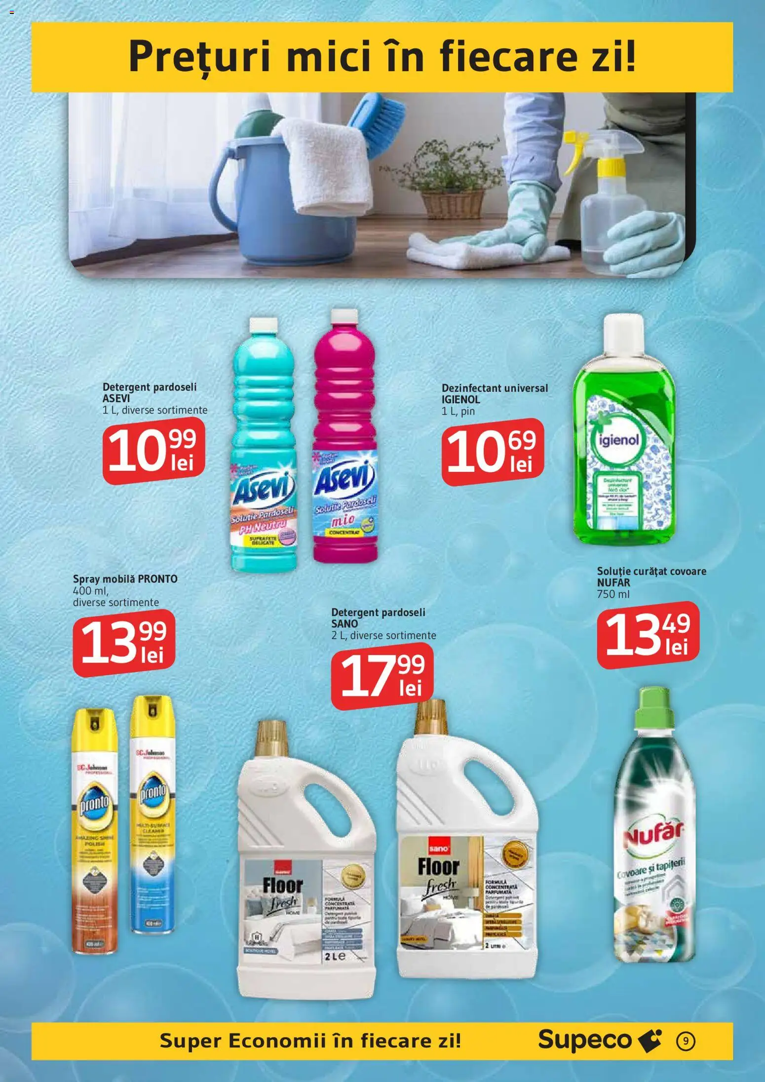 Noul catalog Supeco – valabil de la 11.10.2026 | Pagină: 9 | Produse: Mici, Detergent, Dezinfectant