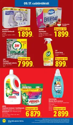 Lidl akciós újság - amely érvényes a következő dátumtól: 2026.09.17. | Oldal: 20 | Termékek: Coccolino, Törlőkendő, Mosószer, Gél