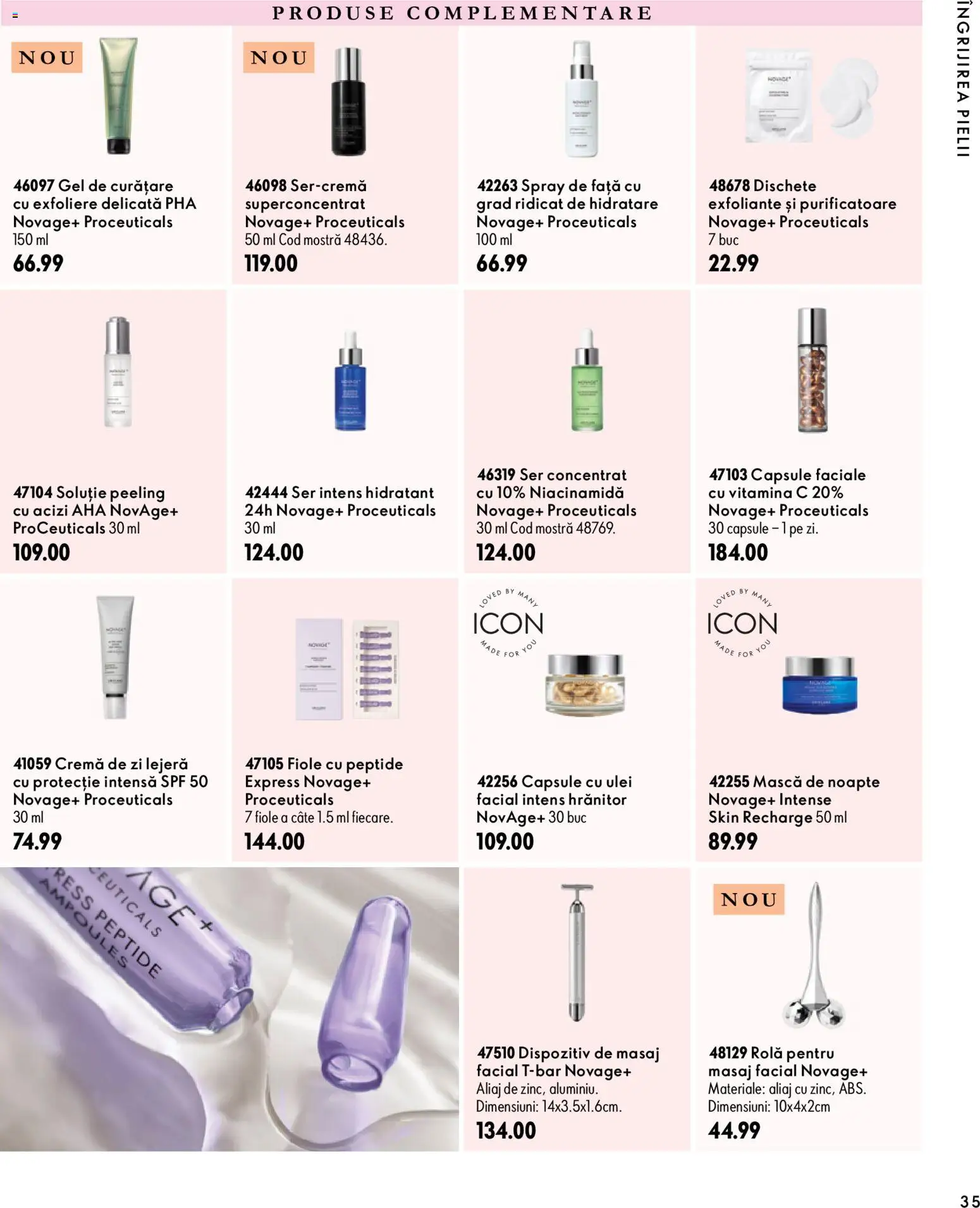 Noul catalog Oriflame – valabil de la 30.09.2026 | Pagină: 35 | Produse: Capsule cu ulei, Peeling, Ulei, Intense