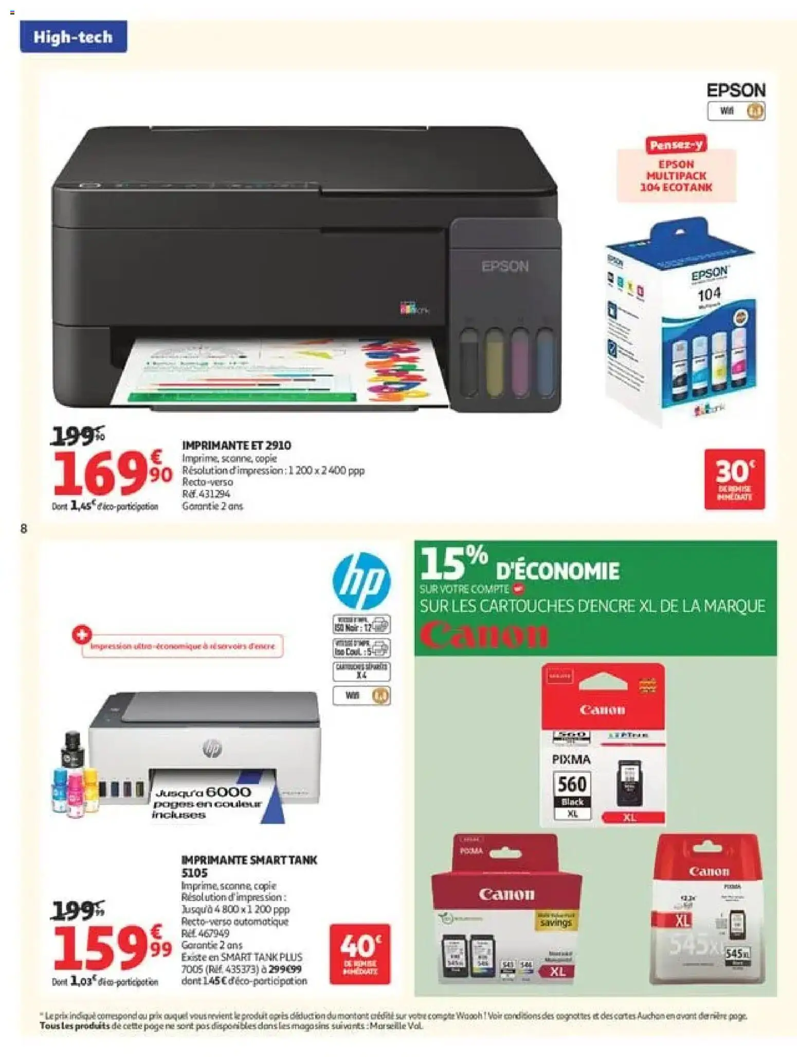 {H1} | Page: 8 | Produits: Imprimante, Epson