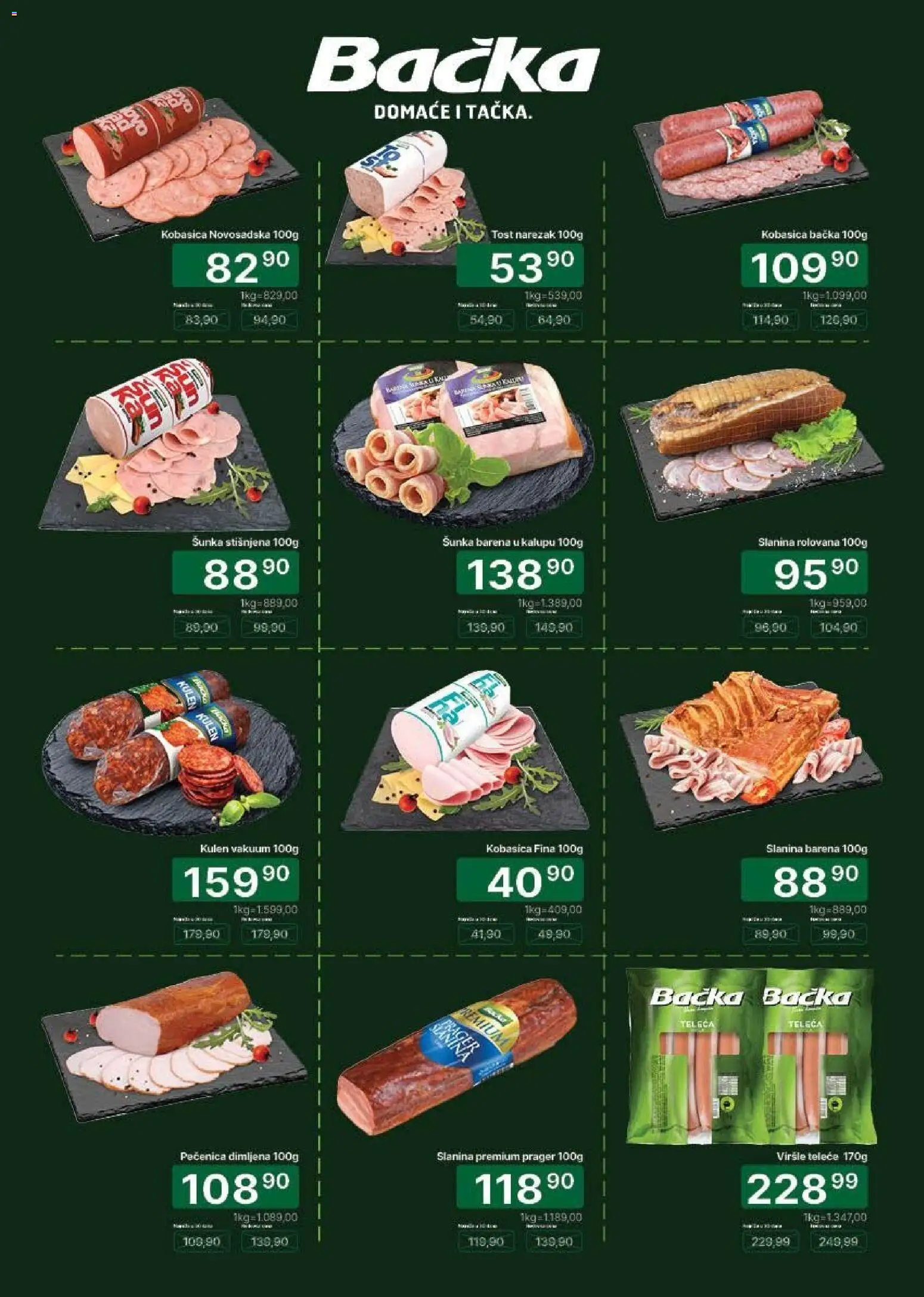 Univerexport katalog - važi od 25.05.2026 | Strana: 4 | Proizvode: Kulen, Narezak, Šunka, Slanina