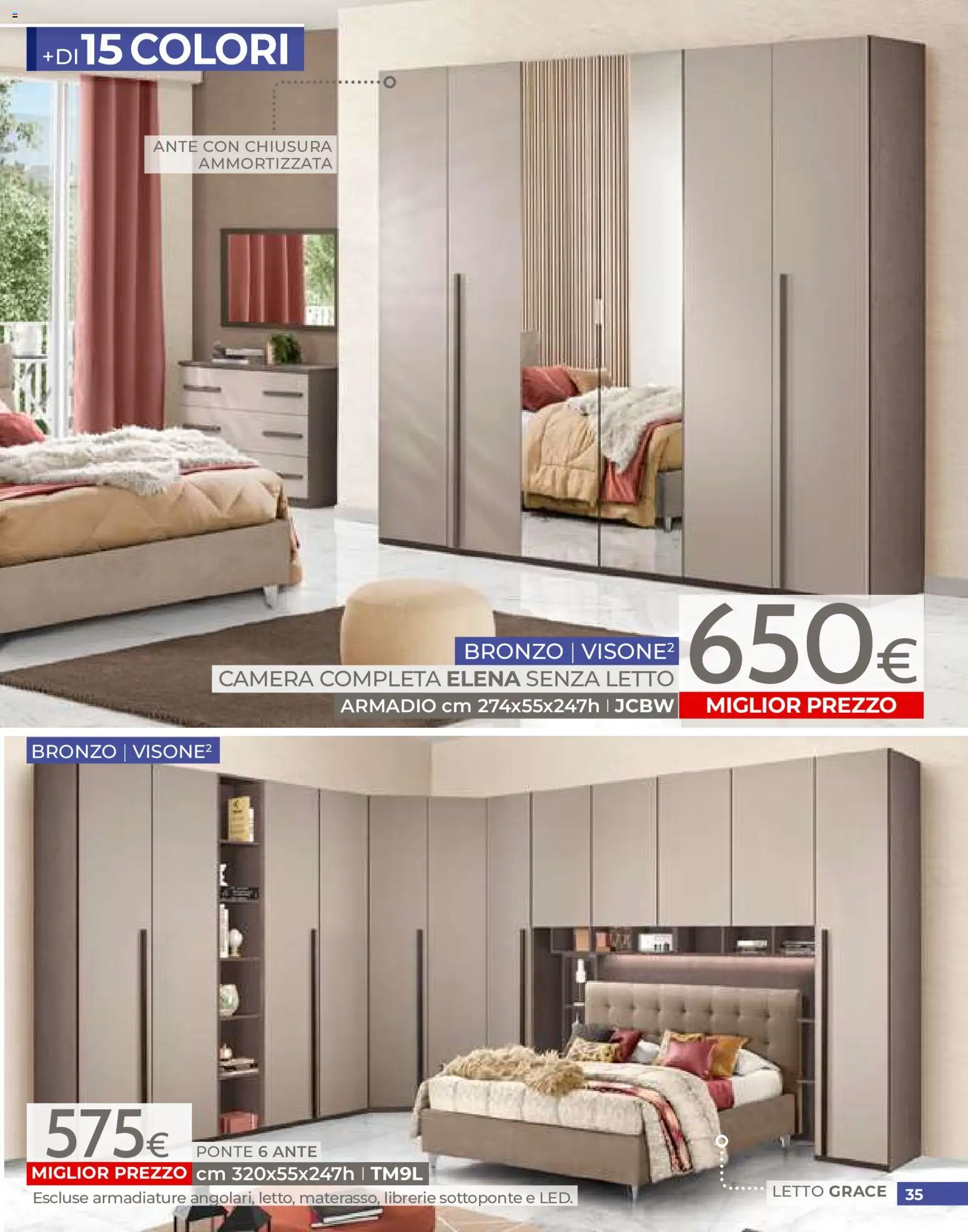 Volantino Mondo Convenienza del 01/07/2026 | Pagina: 35 | Prodotti: Letto, Armadio