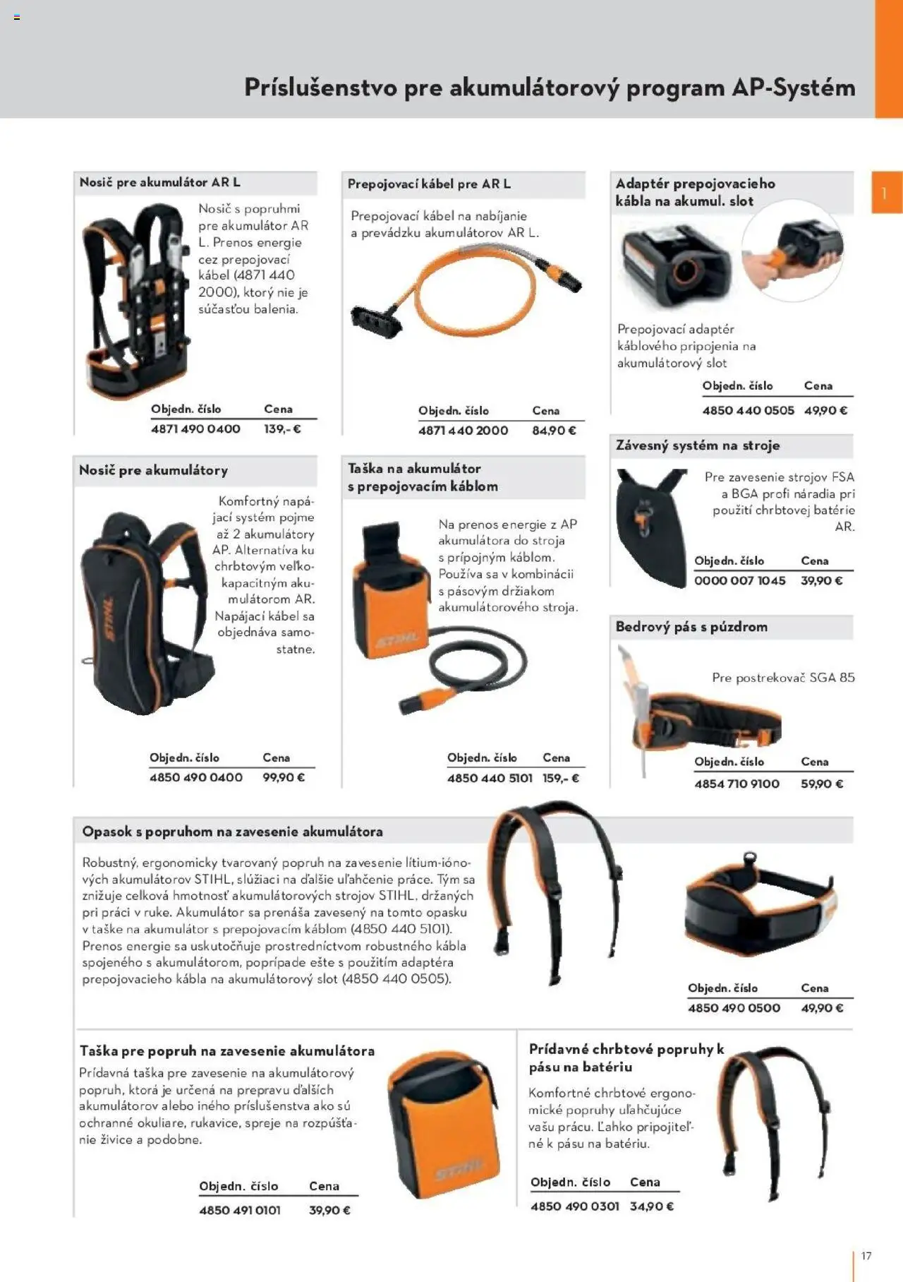 Nové STIHL akcie – leták je platný od 29.09.2025 | Strana: 17 | Produkty: Pás, Aku, Akumulátor, Adaptér