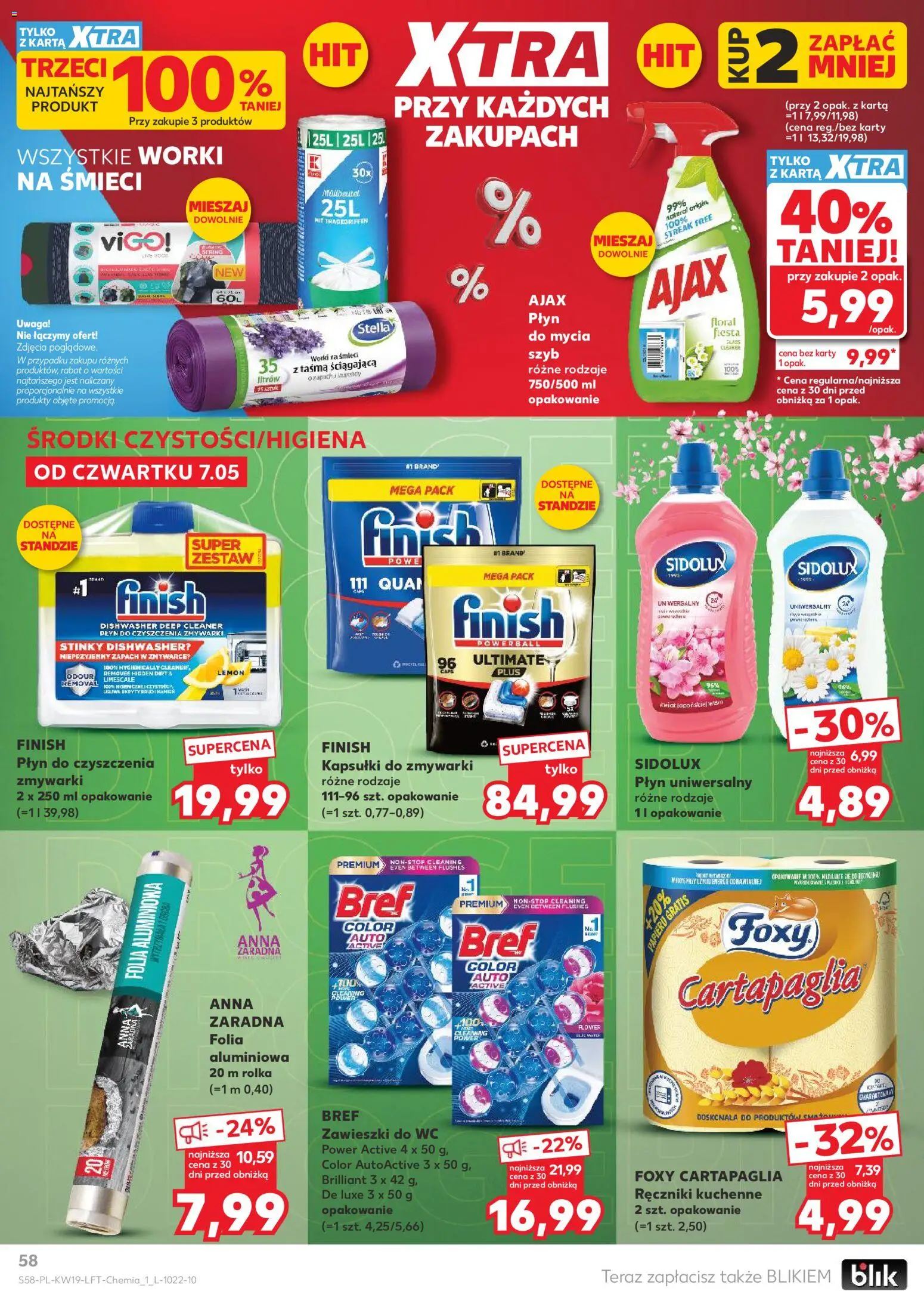 Kaufland gazetka od 07.05.2026 | Strona: 58 | Produkty: Ręczniki kuchenne, Karta, Zapach, Kapsułki do zmywarki
