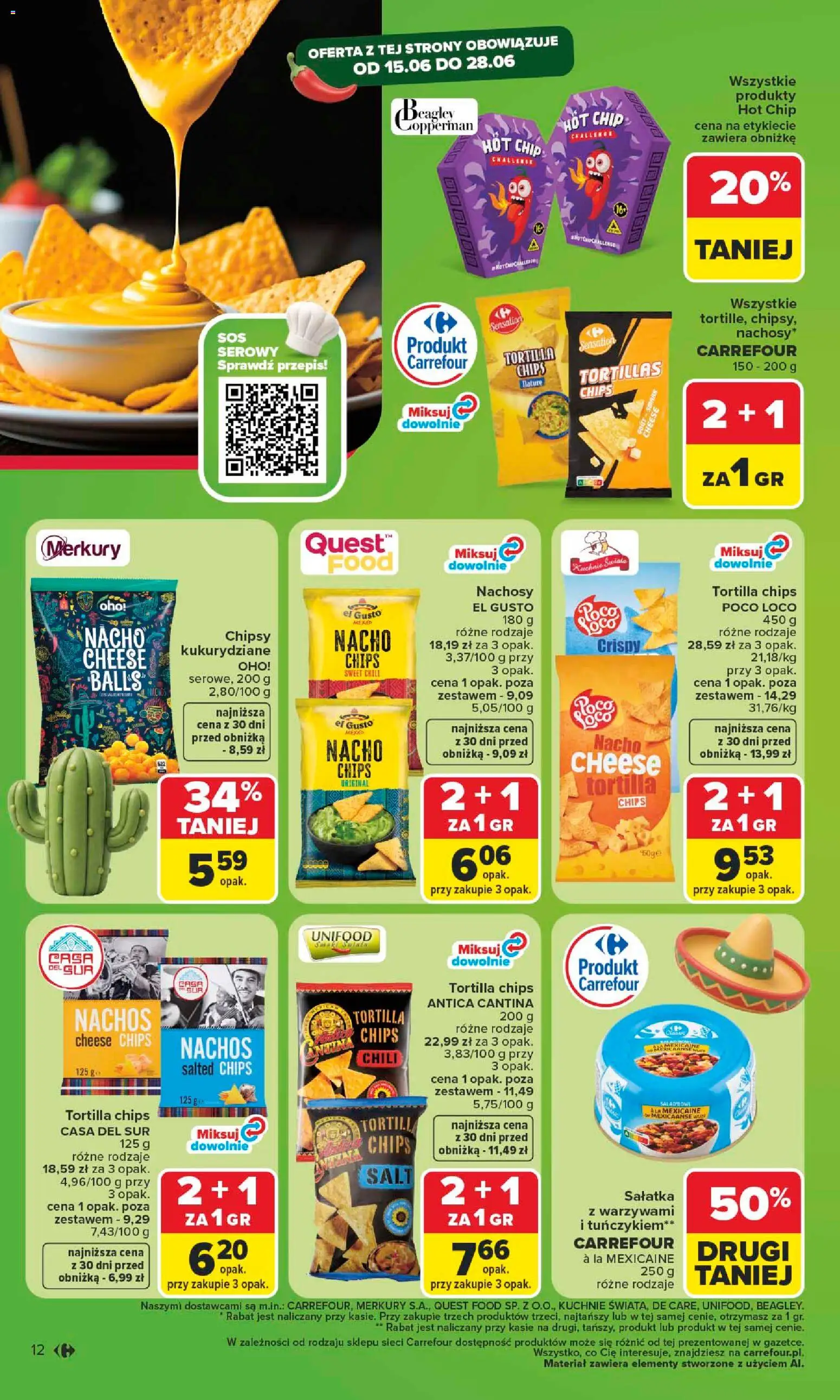 Carrefour gazetka od 15.06.2026 | Strona: 14 | Produkty: Chili, Nachos, Tortilla, Sałatka
