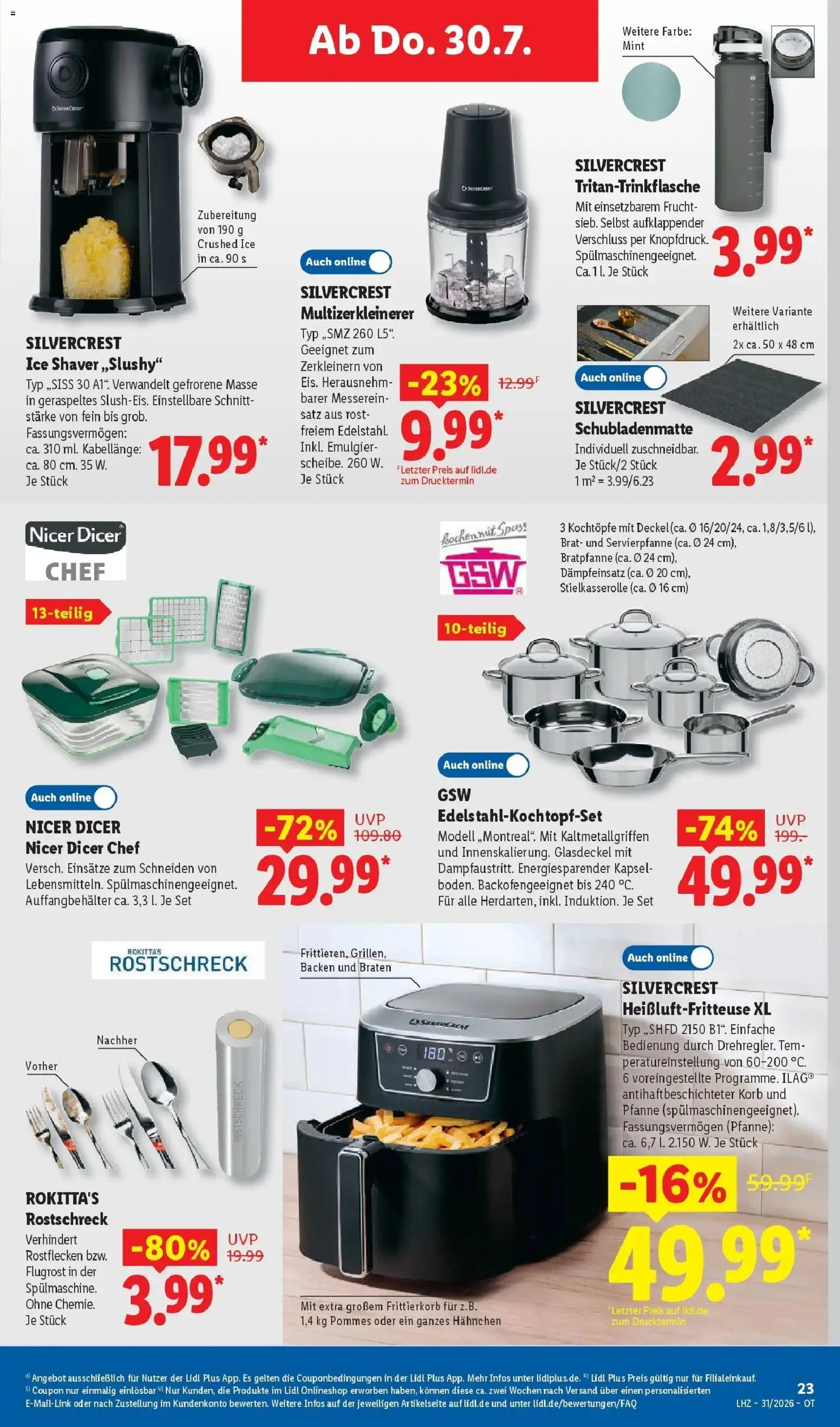 Lidl Prospekt Senftenberg – gültig ab 27.07.2026 | Seite: 39 | Produkte: Hahnchen, Korb, Pommes, Heißluftfritteuse