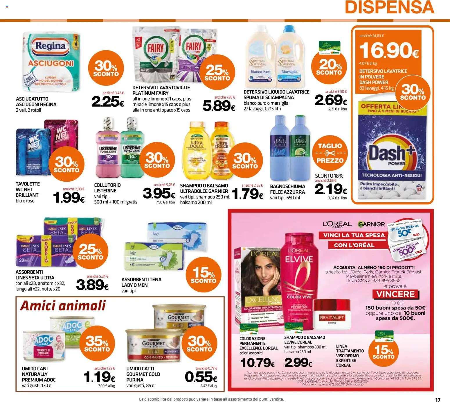 Volantino Superconti del 27/08/2026 | Pagina: 17 | Prodotti: Shampoo, Balsamo, Lavastoviglie, WC
