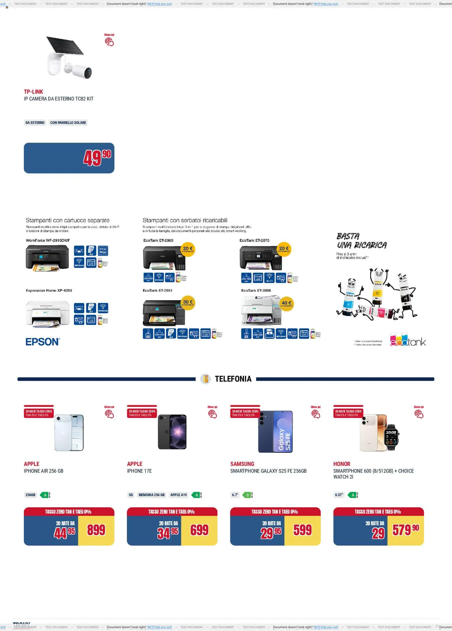 Volantino Trony del 21.05.2026 | Pagina: 5 | Prodotti: Iphone, Smartphone, Stampa, Samsung