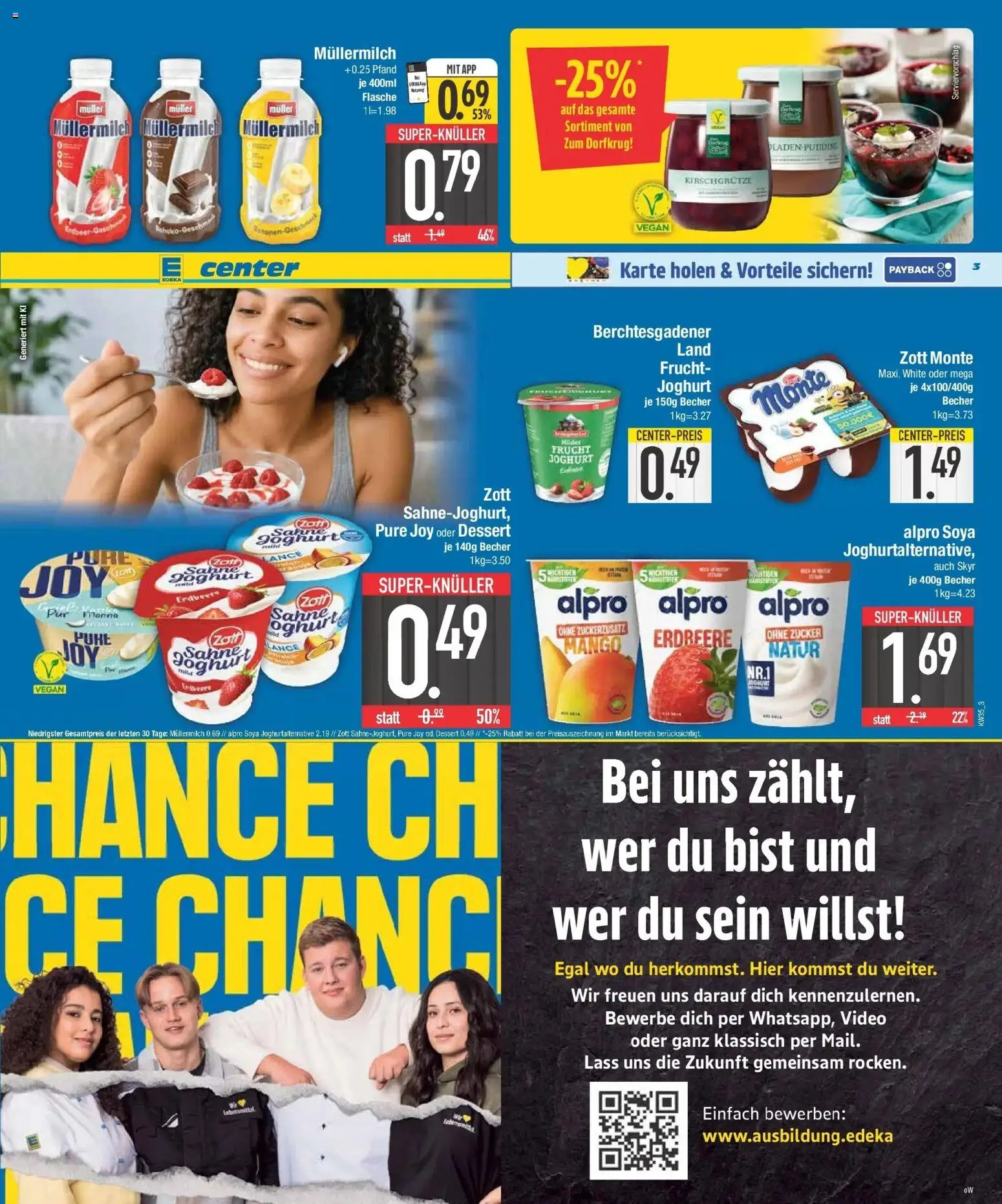 Edeka Prospekt Kolbermoor (ab 24.08.2026) » Angebote Online | Seite: 3 | Produkte: Alpro, Zucker, Müllermilch, Sahne