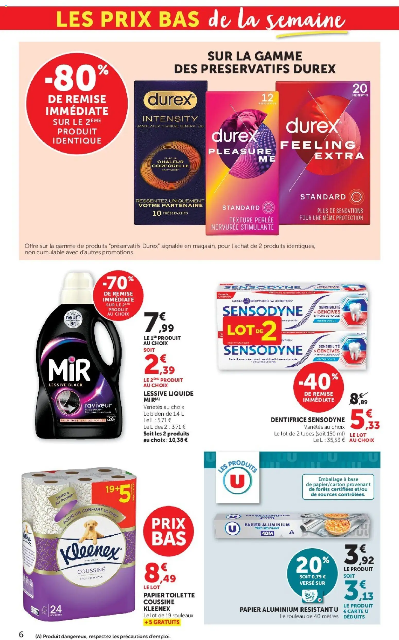 {H1} | Page: 6 | Produits: Papier toilette, Dentifrice, Lessive Liquide, Papier aluminium