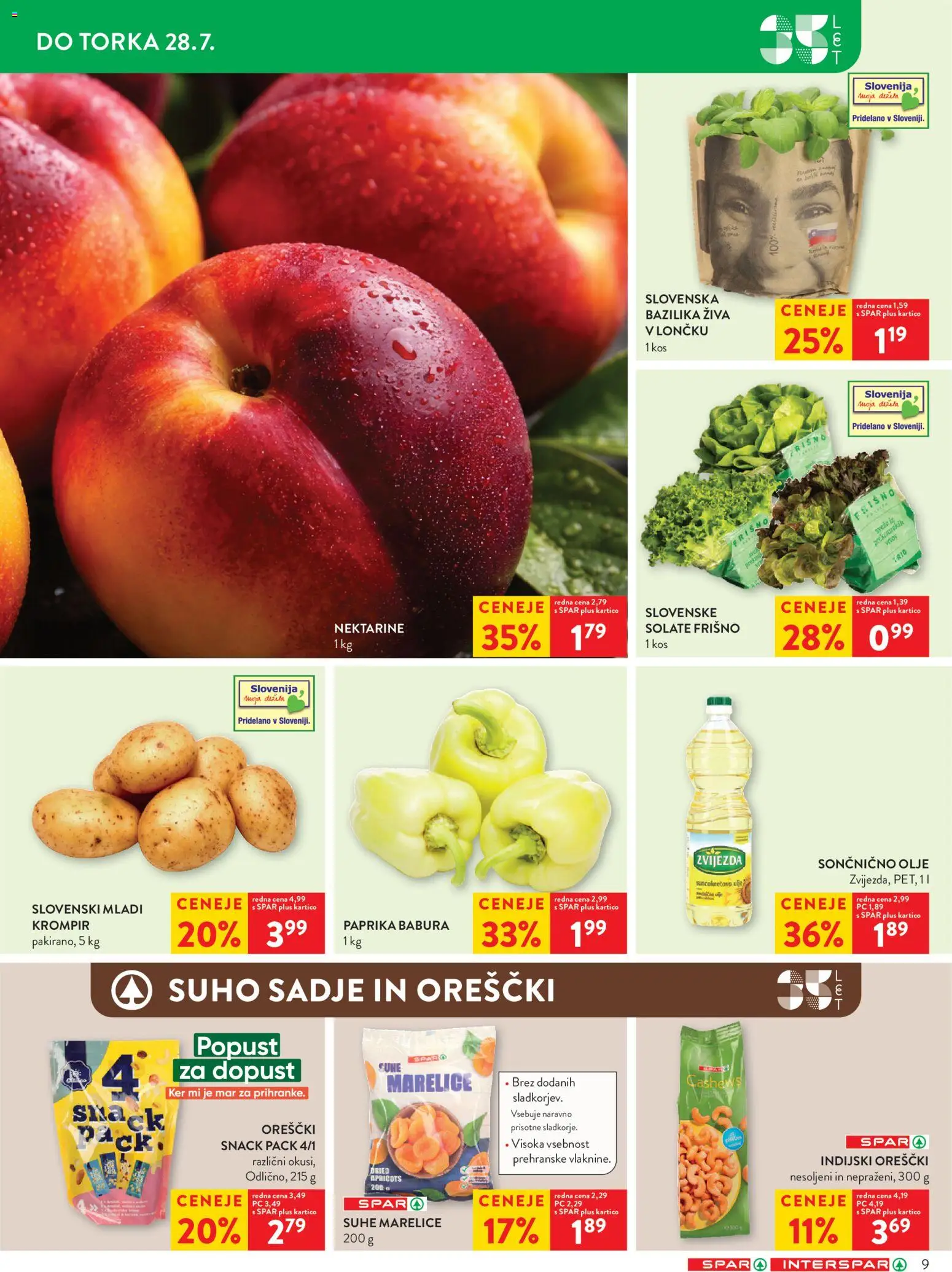 Novi Spar katalog ponudbe – veljaven od 22.07.2026 | Stran: 11 | Izdelki: Paprika, Marelice, Suho sadje, Nektarine