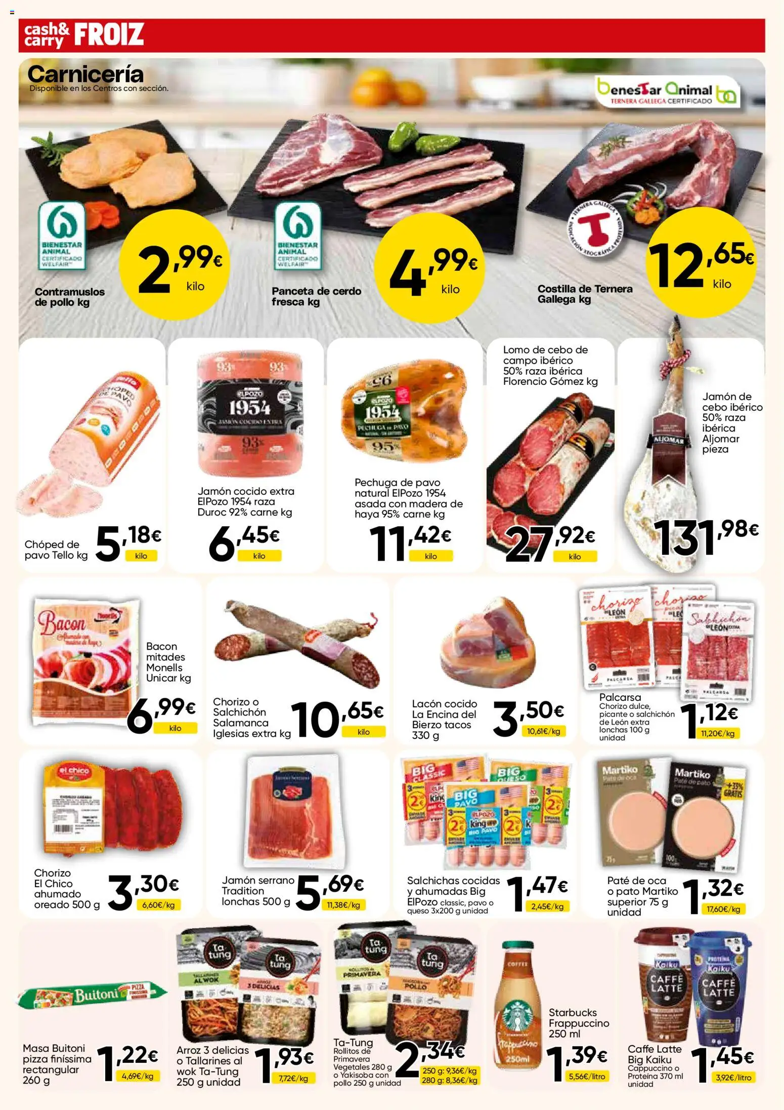 Froiz - Folleto Cash │ válido desde el 23/07/2026 | Página: 10 | Productos: Jamón serrano, Jamón, Pizza, Tacos