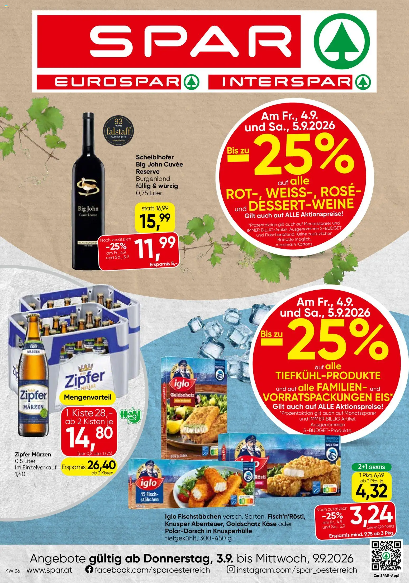Spar - Flugblatt gültig ab 03.09.2026 | Seite: 1